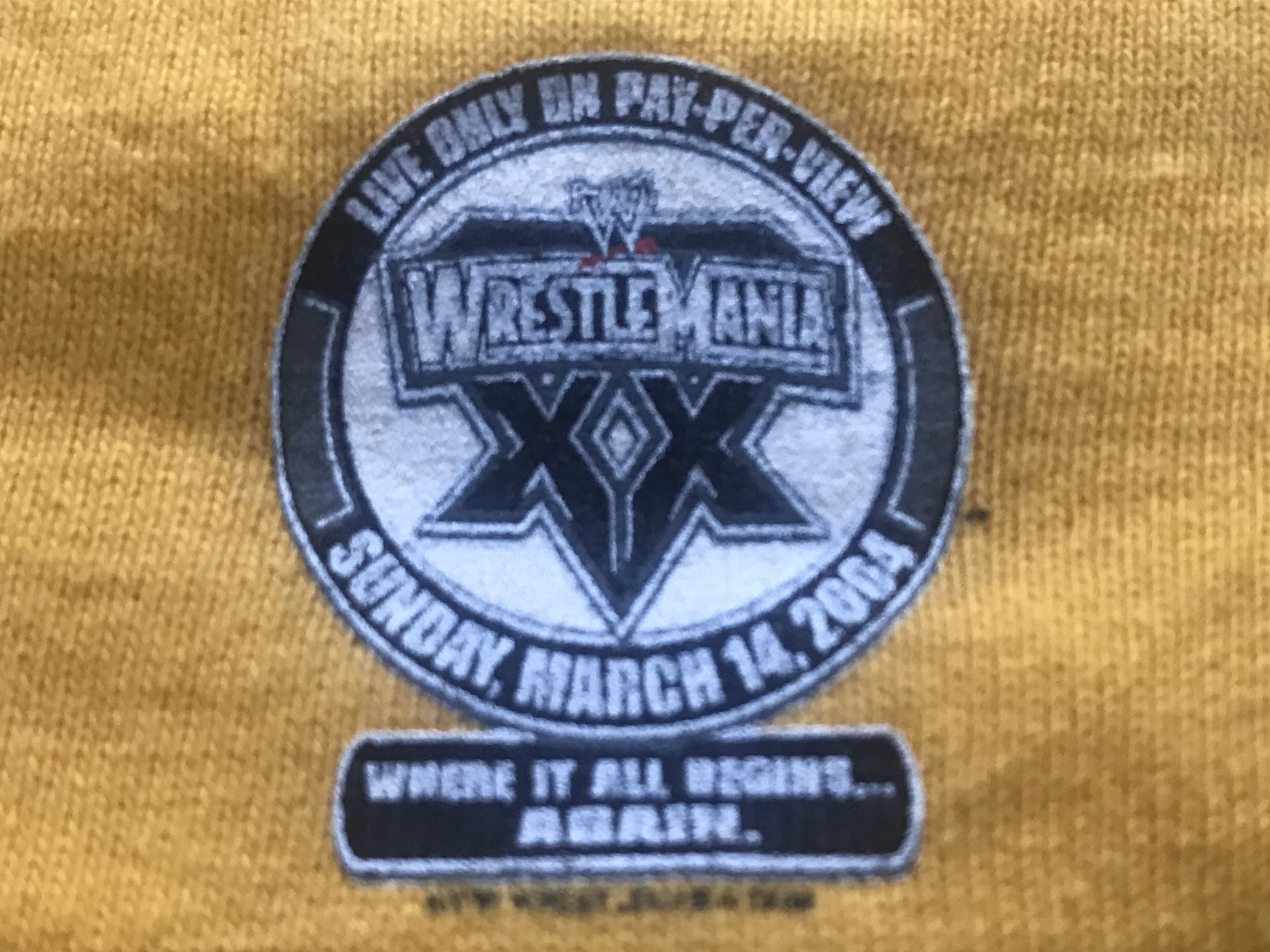 Sports Specialties WWE Wrestlemania XX RVD Rob Van Dam T-Shirt Size US XL / EU 56 / 4 - 9 Thumbnail