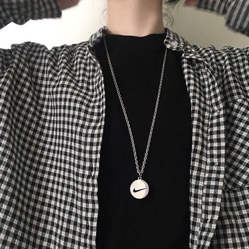 Nike Nike Circle Oval Swoosh Logo Necklace | Grailed