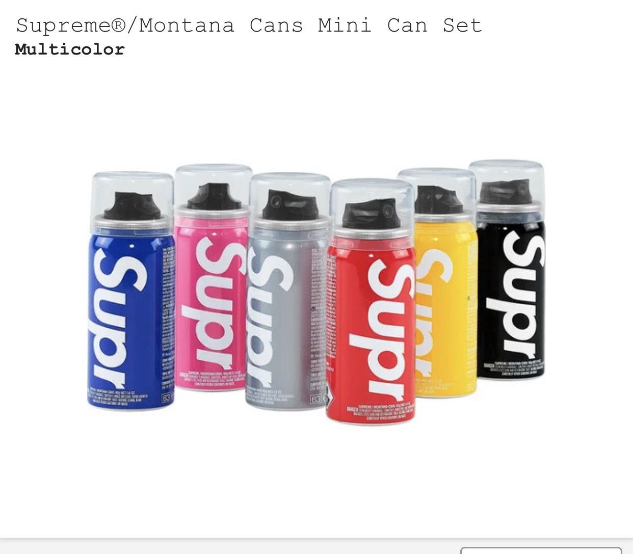 絵の具/ポスターカラー Supreme - supreme Montana Cans Mini Can Set Supreme Montana Cans Mini Can Set シュプリーム モンタナ