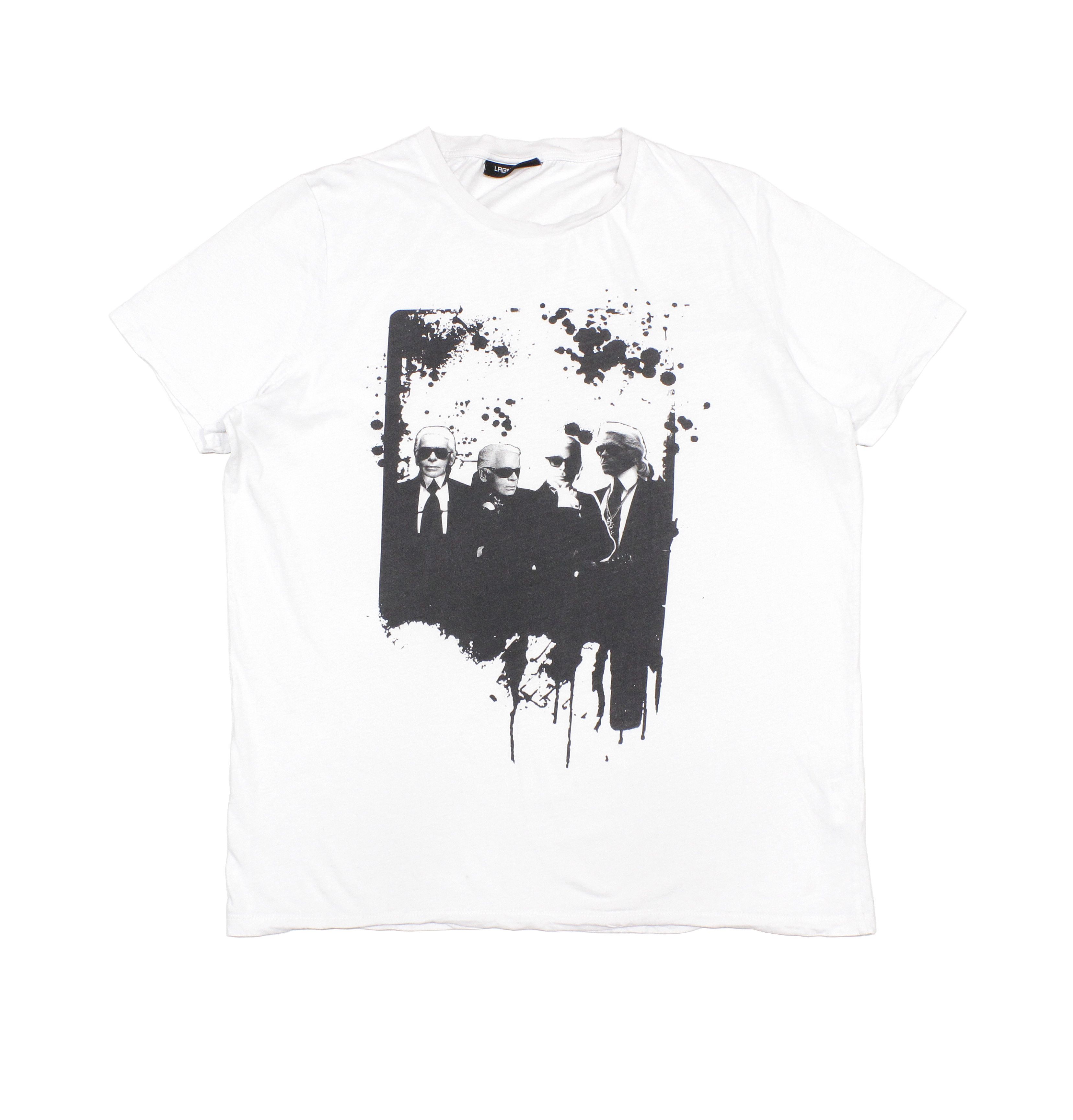 Karl Lagerfeld Big Portrait Logo T-Shirt Size US L / EU 52-54 / 3 - 1 Thumbnail