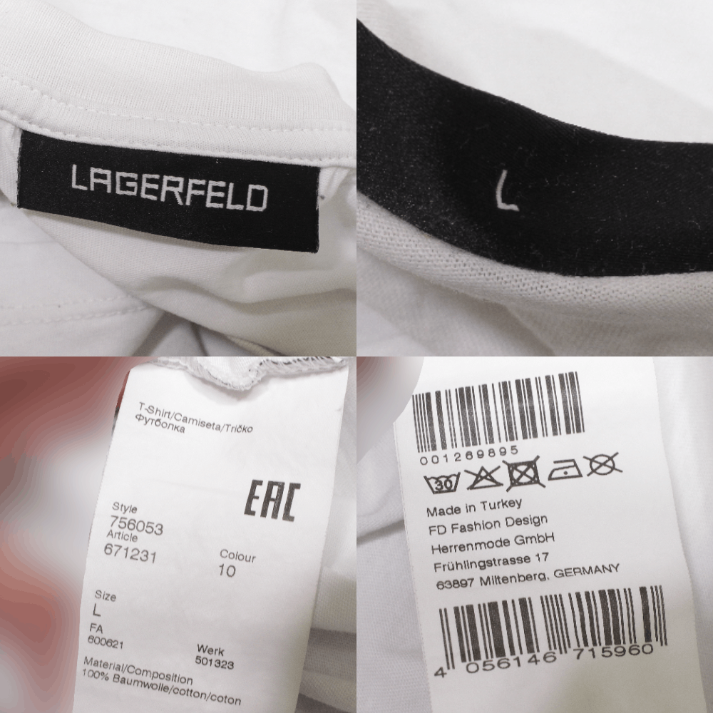 Karl Lagerfeld Big Portrait Logo T-Shirt Size US L / EU 52-54 / 3 - 9 Thumbnail