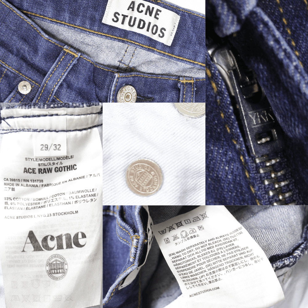 Acne Studios Ace Raw Gothic Jeans Size US 29 - 8 Thumbnail