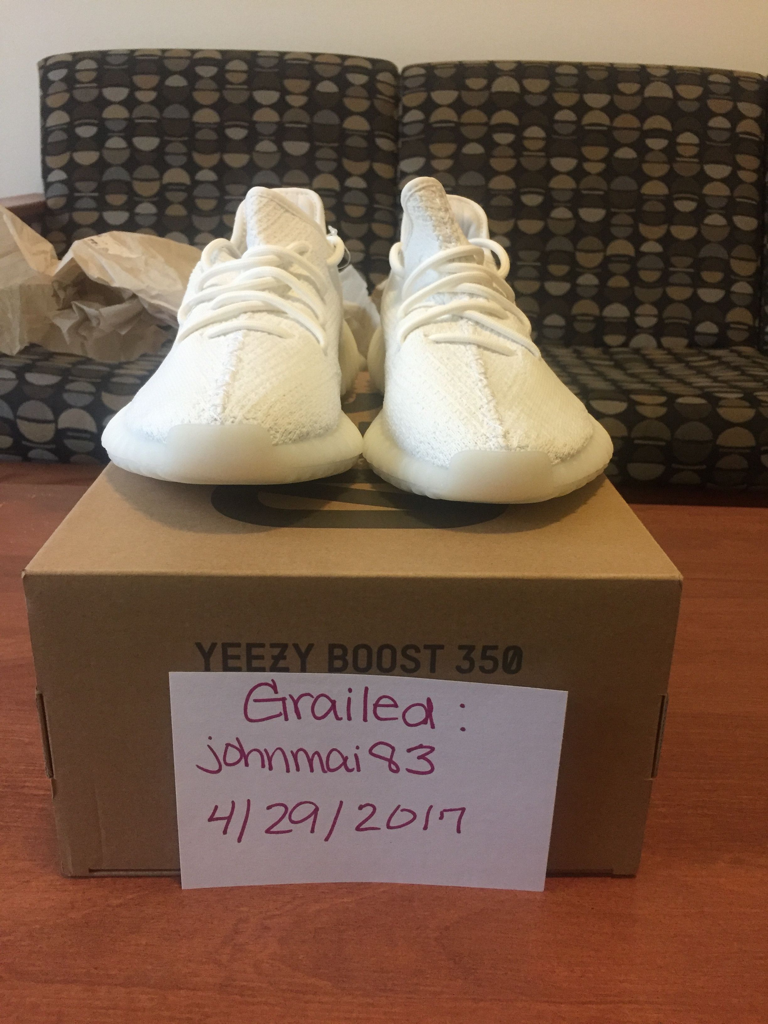 Adidas Yeezy Boost 350 V2 Cream White CP9366 Sz