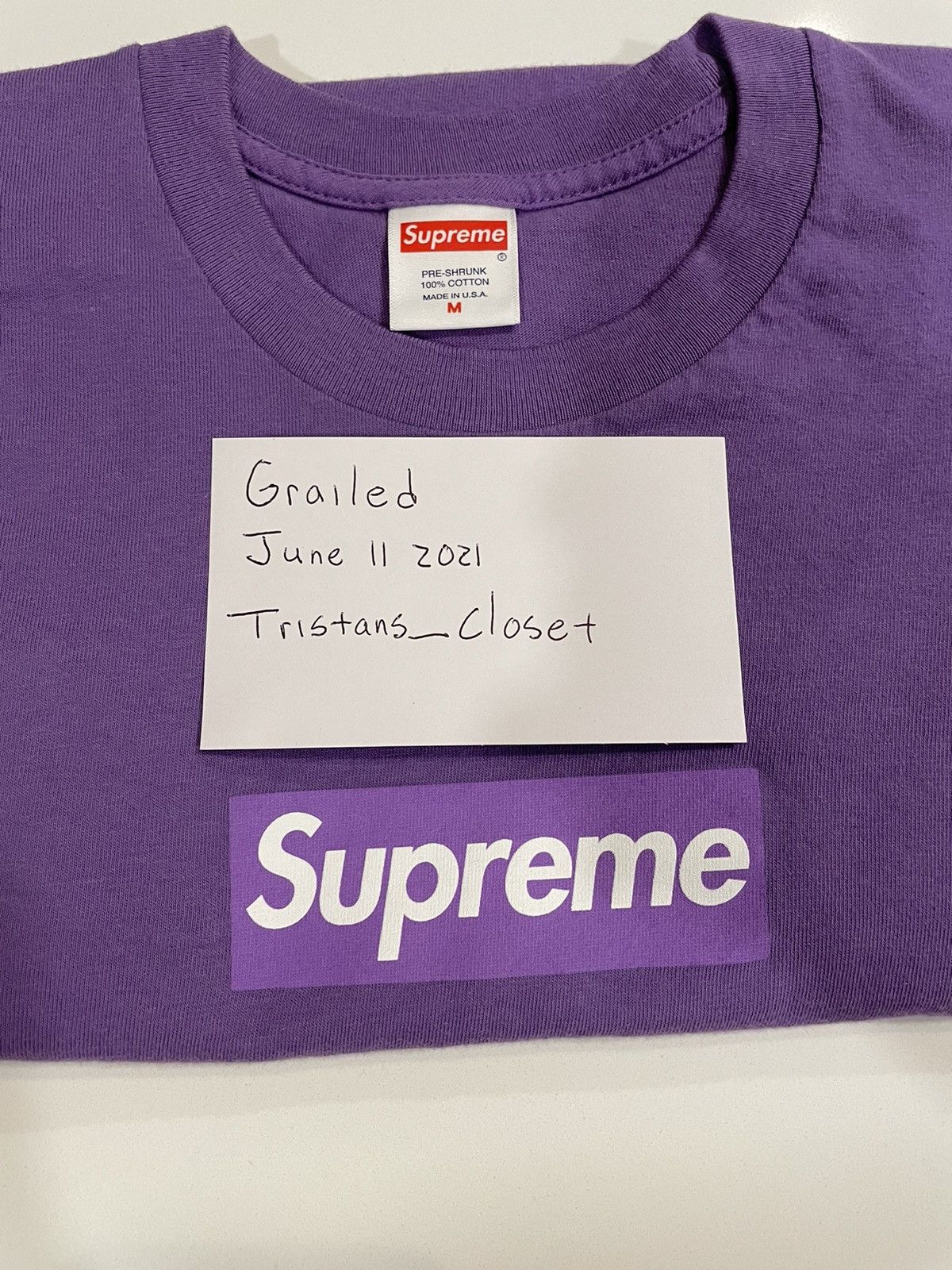 Supreme Supreme Box Logo L/S Tee purple | Grailed