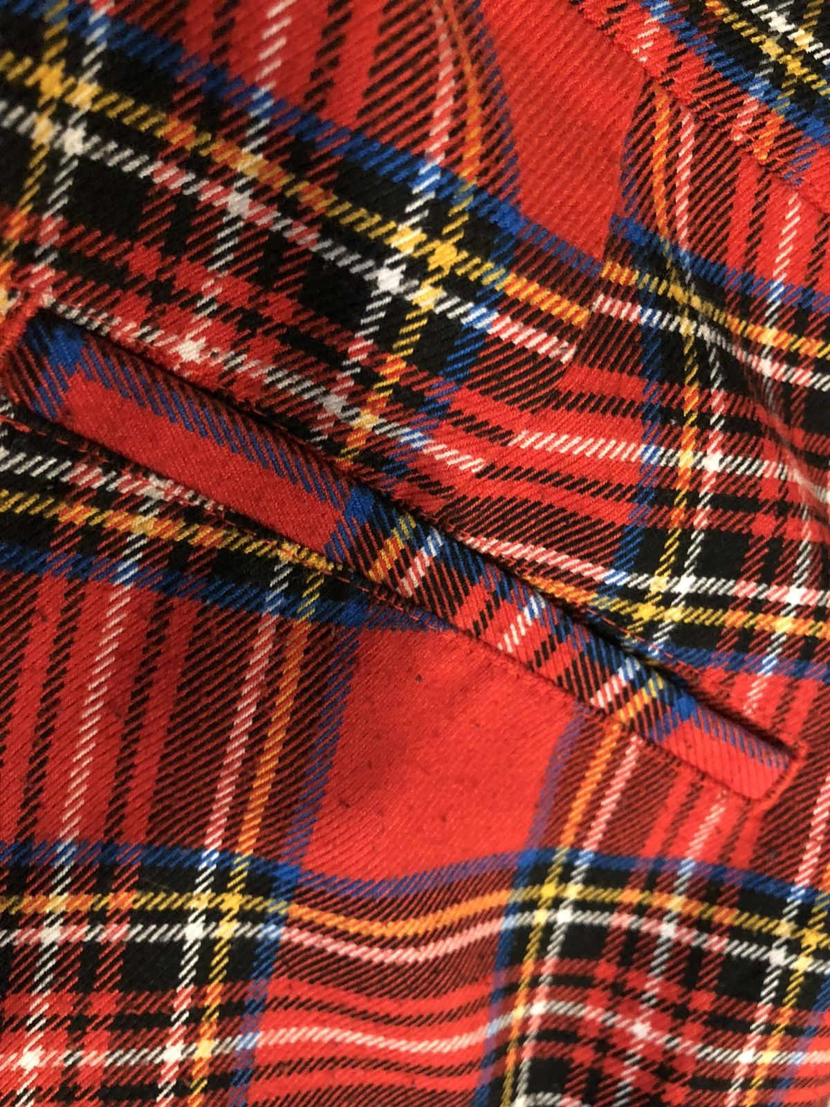 Japanese Brand × Vintage Vintage Punk Plaid Pants Red Yellow Blue unisex size 31 Size US 31 - 8 Thumbnail