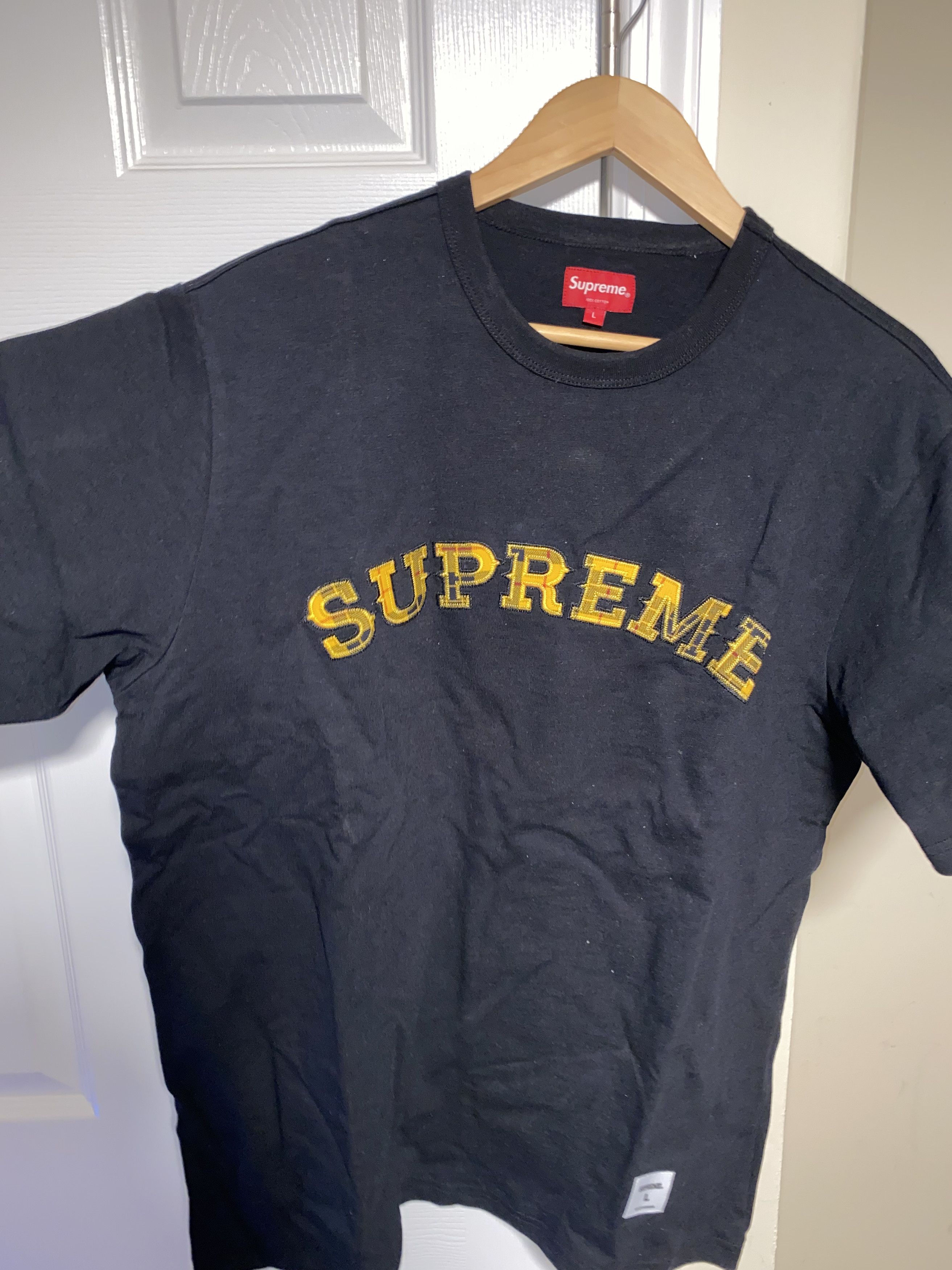 Supreme Supreme Plaid Applique S/S Top | Grailed 