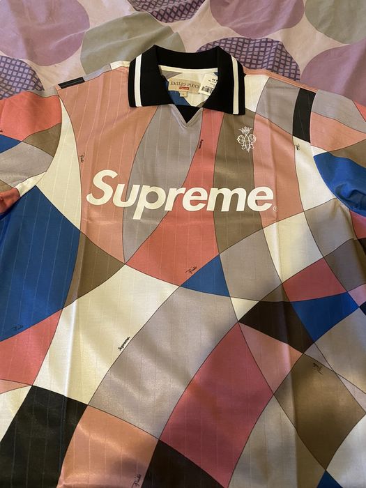 Supreme x Emilio Pucci Soccer Jersey 'Dusty Pink' | Multi-Color | Men's Size XL