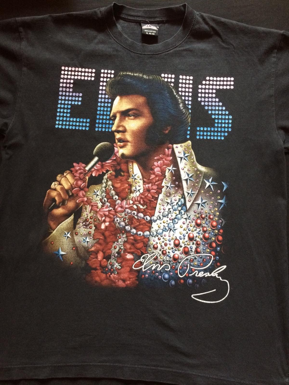 Band Tees Vintage Elvis Presley Black T-Shirt Size US XL / EU 56 / 4 - 1 Thumbnail