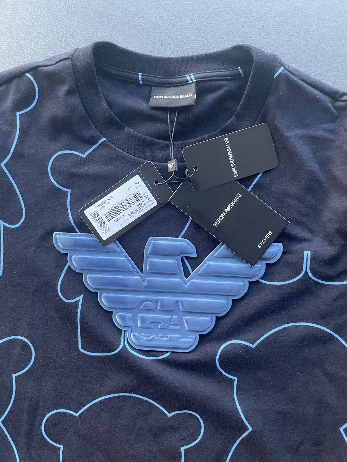 Armani × Emporio Armani × Giorgio Armani $600 Value Extremely Limited Edition Bear Logo Tee T-shirt Size US L / EU 52-54 / 3 - 7 Thumbnail
