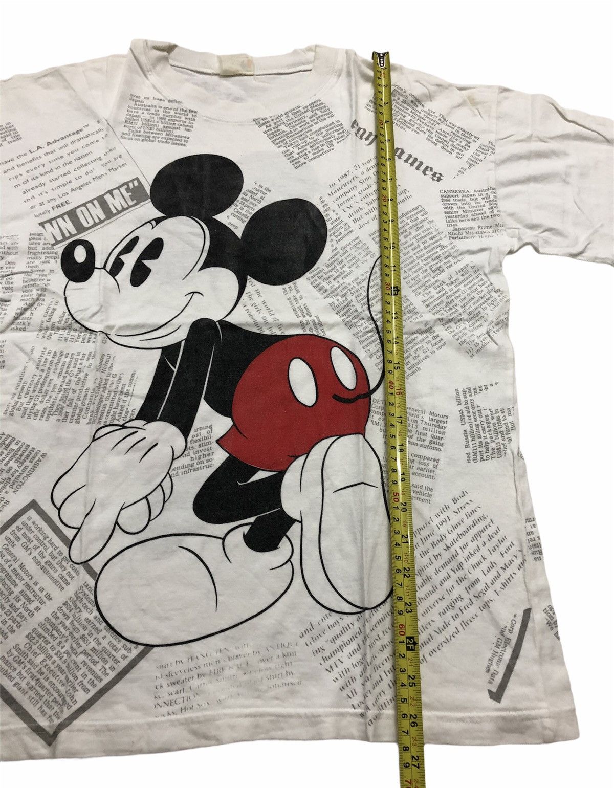 Mickey Mouse Vintage 90s Newspaper Print Mickey Mouse Size US M / EU 48-50 / 2 - 5 Thumbnail