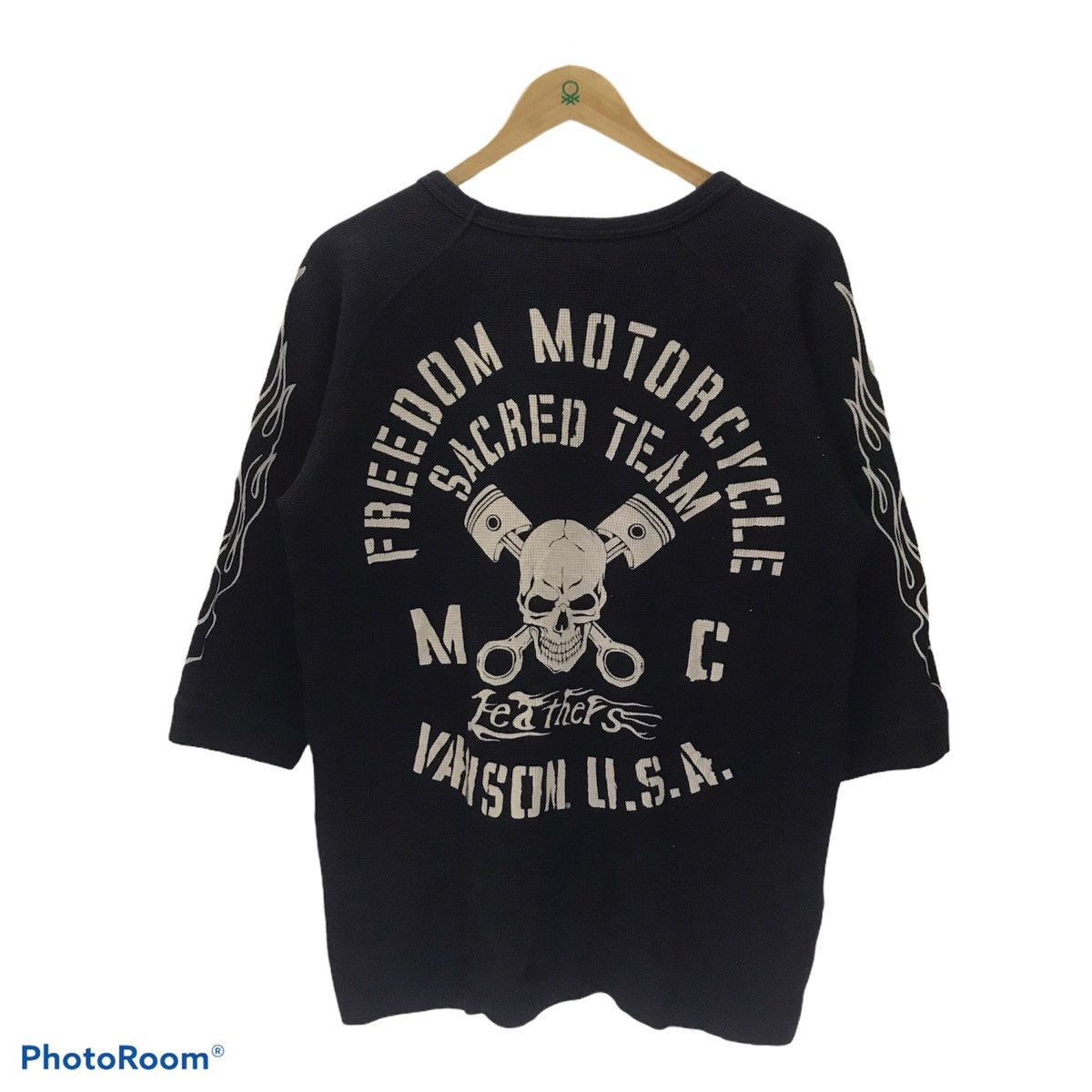 Vanson Leathers Vintage Vanson Leather Sacred Team Waffle Shirt Size US L / EU 52-54 / 3 - 1 Thumbnail