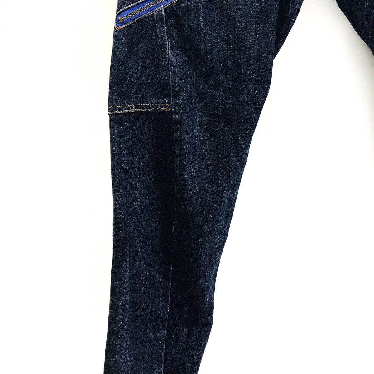 Japanese Brand NYLAUS Denim Double Waist Multicolor Jeans Size US 32 / EU 48 - 9 Thumbnail