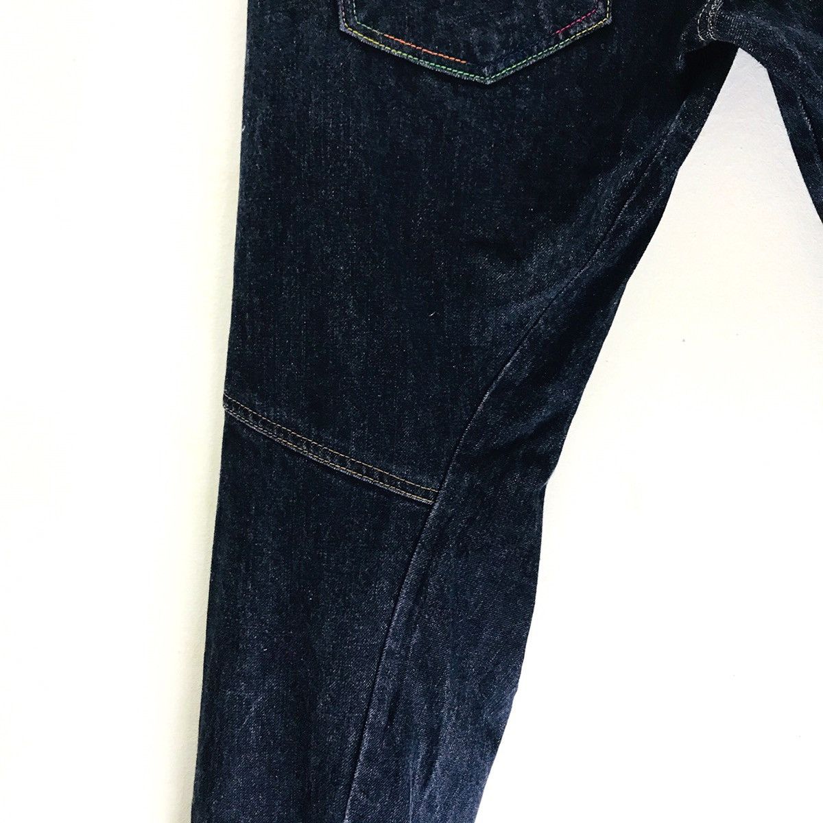 Japanese Brand NYLAUS Denim Double Waist Multicolor Jeans Size US 32 / EU 48 - 16 Thumbnail