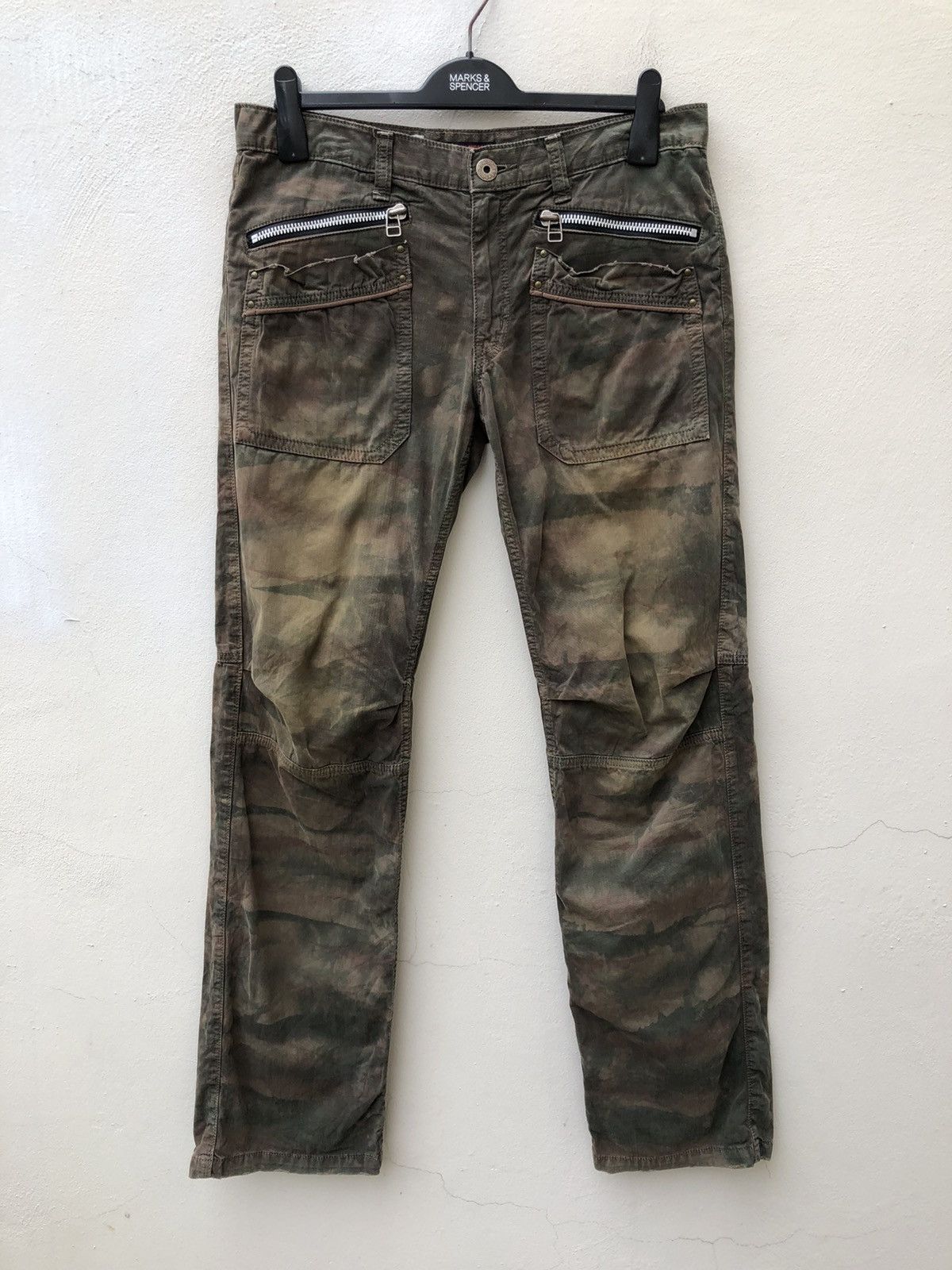 Vintage Japan Brand SURPLUS Tie Dye Six Pockets Pant Size US 32 / EU 48 - 1 Thumbnail
