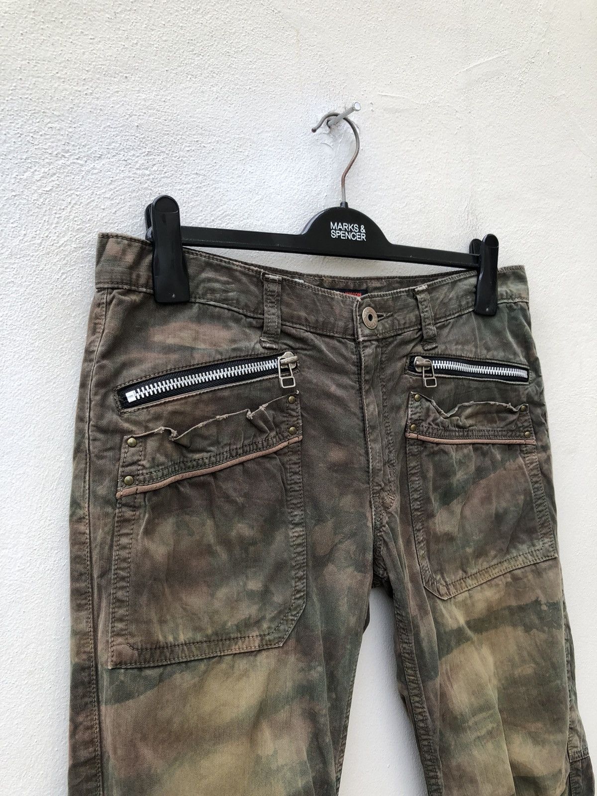 Vintage Japan Brand SURPLUS Tie Dye Six Pockets Pant Size US 32 / EU 48 - 3 Thumbnail