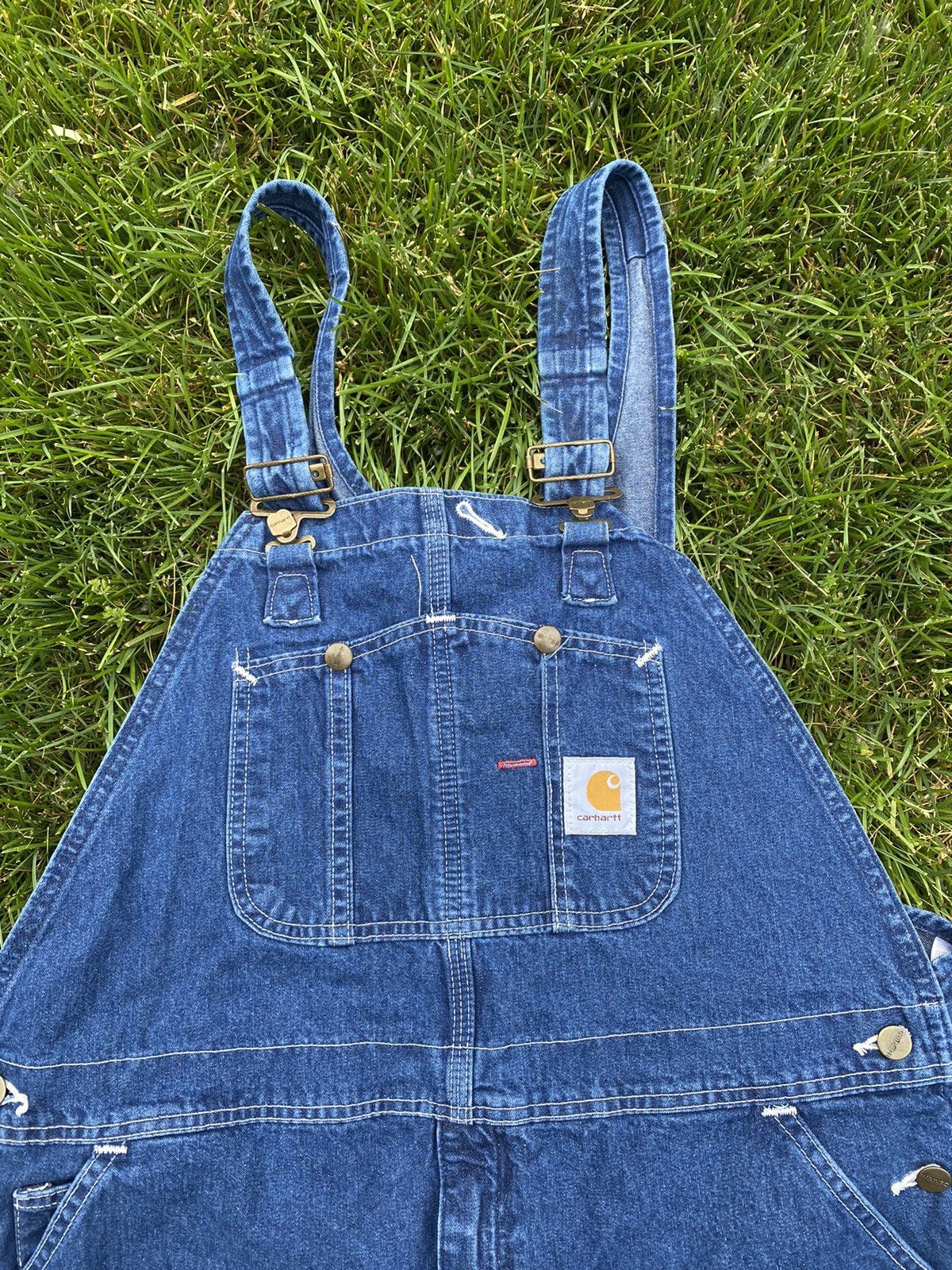 Vintage Vintage Carhartt denim overalls 40x30 Grailed
