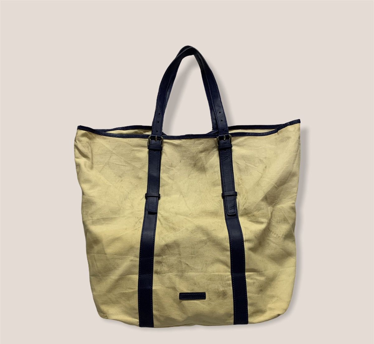 Paul Smith Bag Tote Canvas Leather Trim Designer Wear