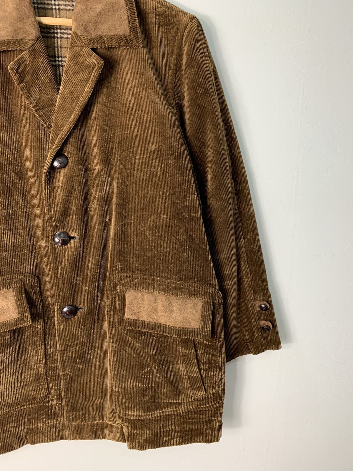 Japanese Brand Vintage Japanese Brand Brown Velvet Overcoat Jacket Size US L / EU 52-54 / 3 - 3 Thumbnail