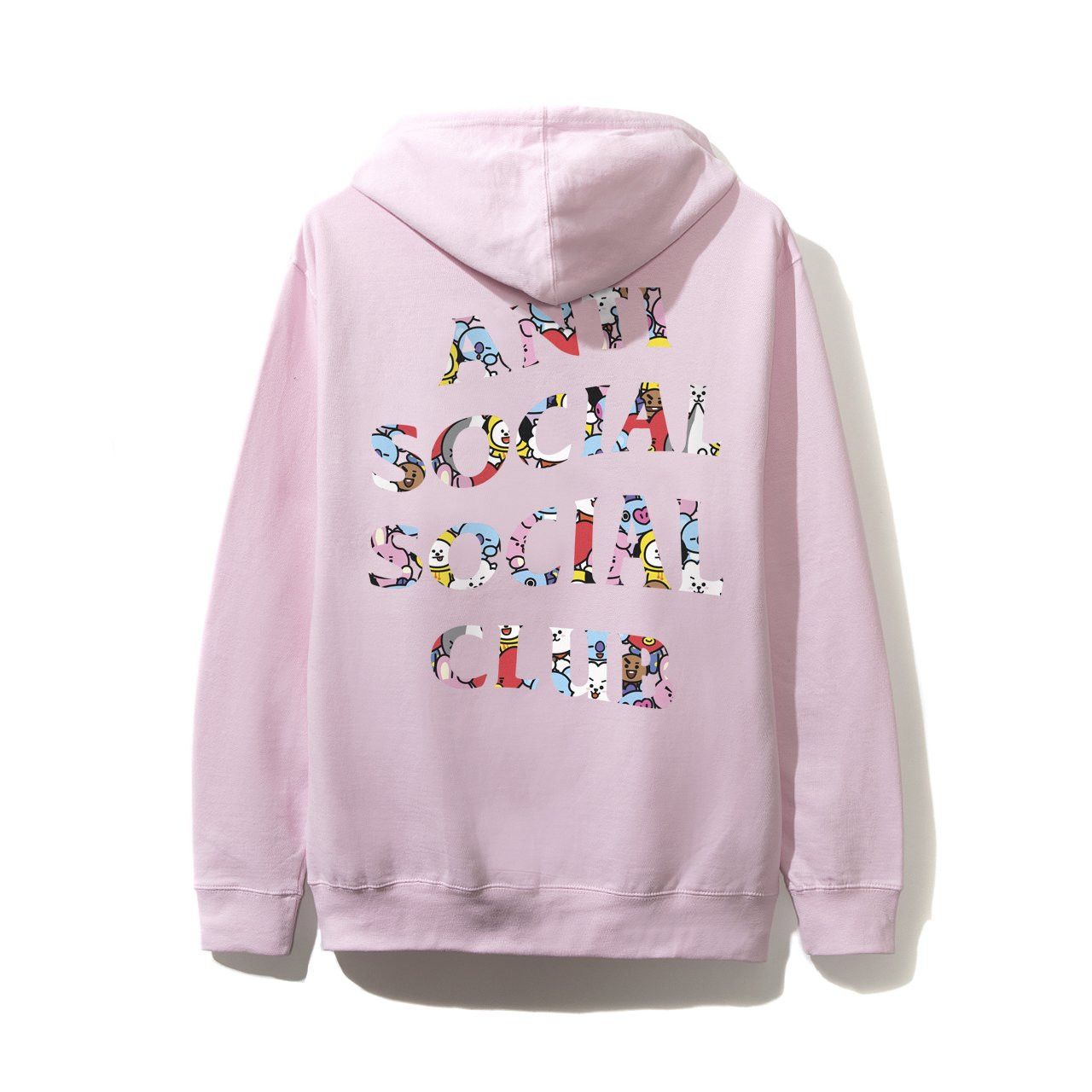 Anti Social Social Club DS ASSC x BT21 Logo Blended Pink Hoodie Offwhite Supreme Grailed