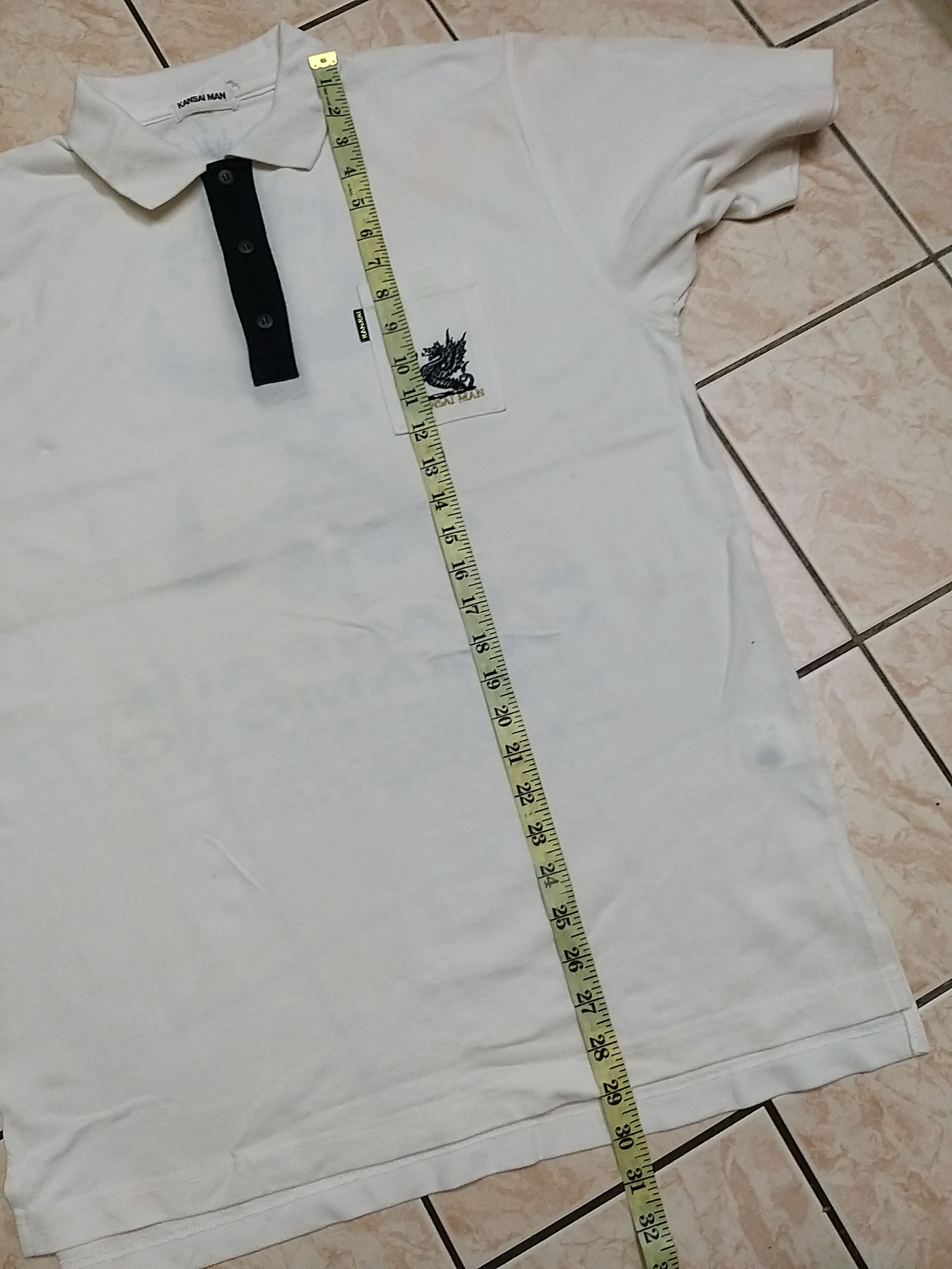 Kansai Yamamoto VINTAGE KANSAI MAN KANSAI YAMAMOTO BIG LOGO POLO SHIRT Size US L / EU 52-54 / 3 - 7 Thumbnail