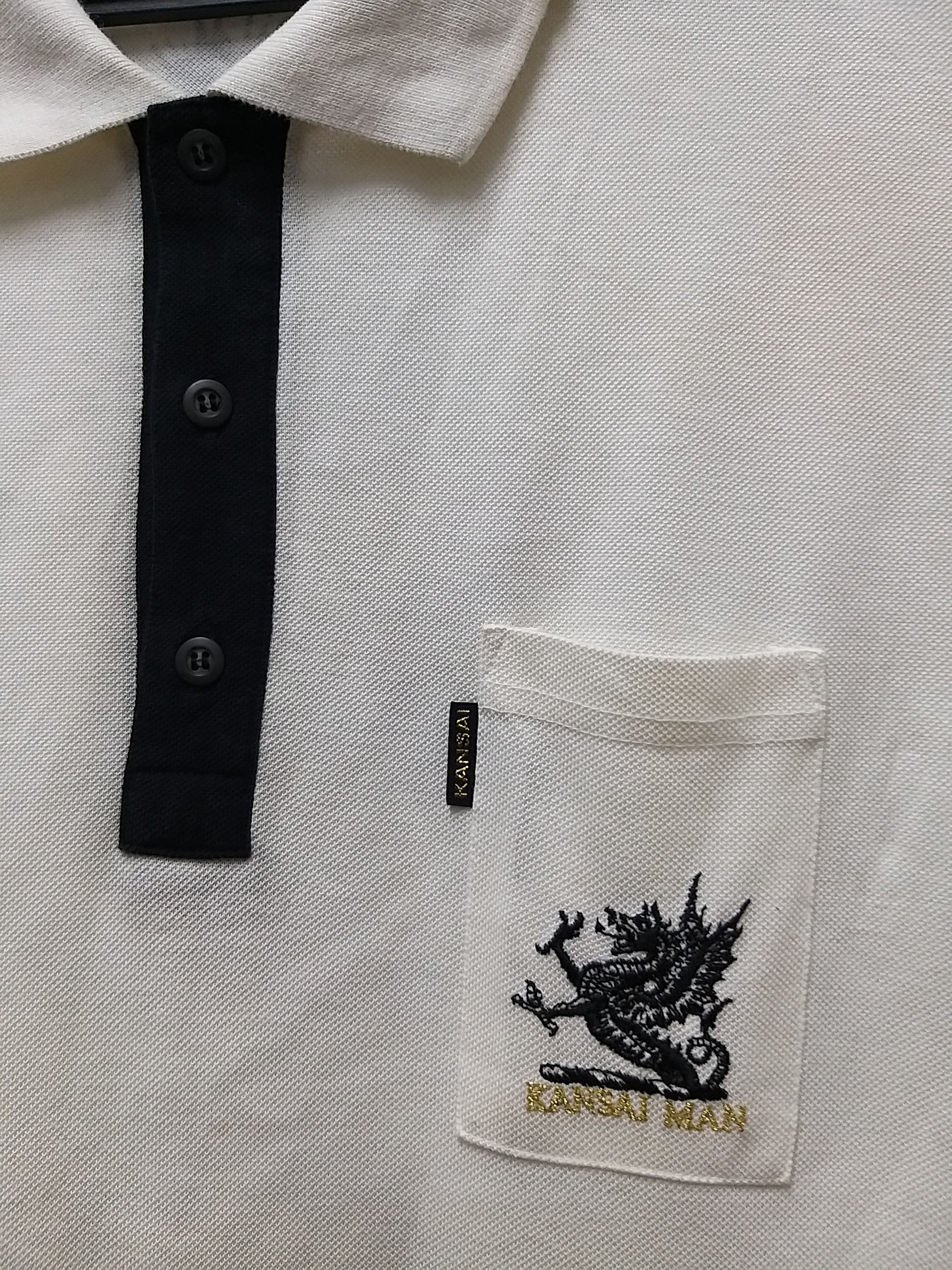 Kansai Yamamoto VINTAGE KANSAI MAN KANSAI YAMAMOTO BIG LOGO POLO SHIRT Size US L / EU 52-54 / 3 - 4 Thumbnail