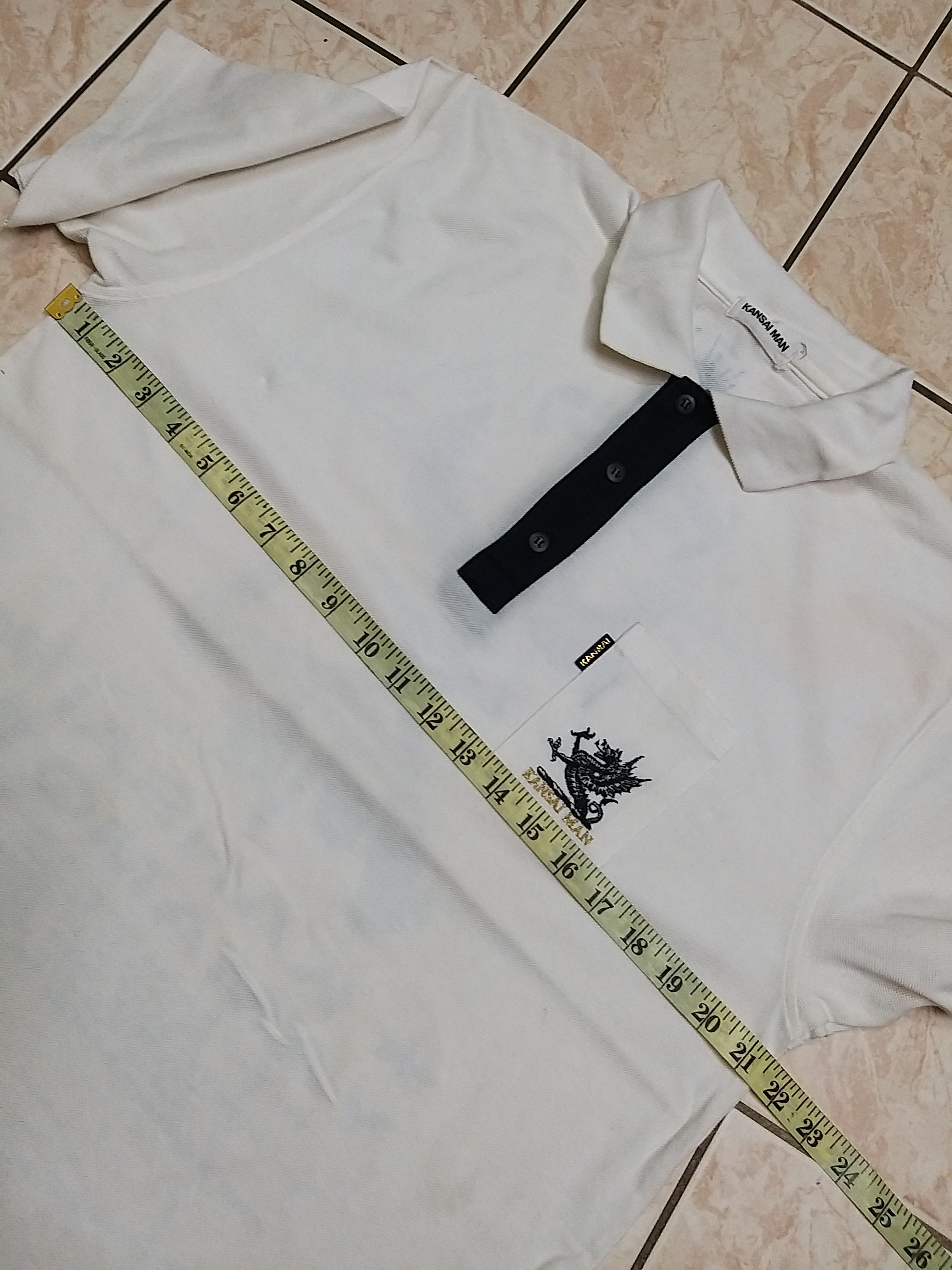 Kansai Yamamoto VINTAGE KANSAI MAN KANSAI YAMAMOTO BIG LOGO POLO SHIRT Size US L / EU 52-54 / 3 - 6 Thumbnail