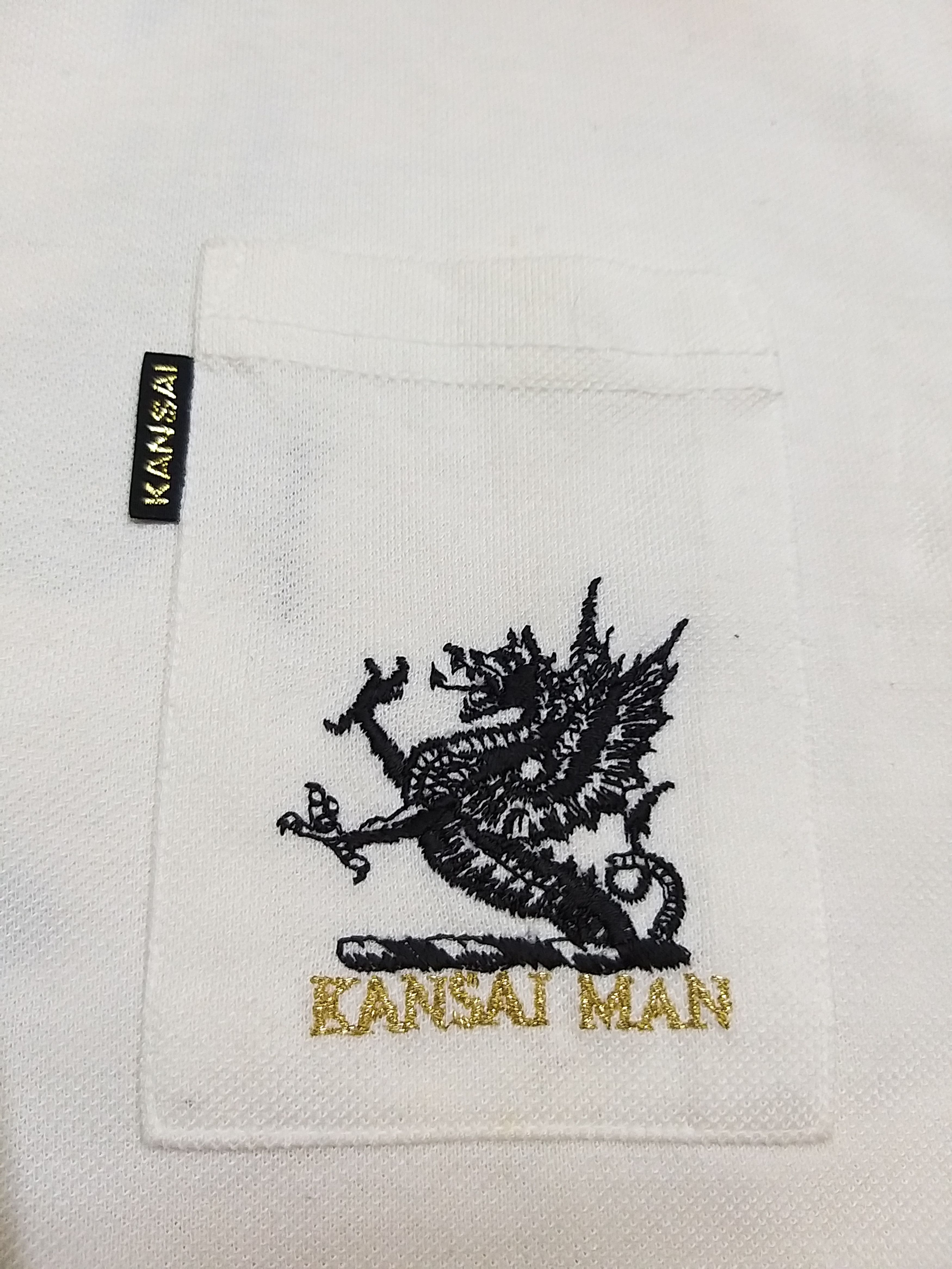 Kansai Yamamoto VINTAGE KANSAI MAN KANSAI YAMAMOTO BIG LOGO POLO SHIRT Size US L / EU 52-54 / 3 - 5 Thumbnail
