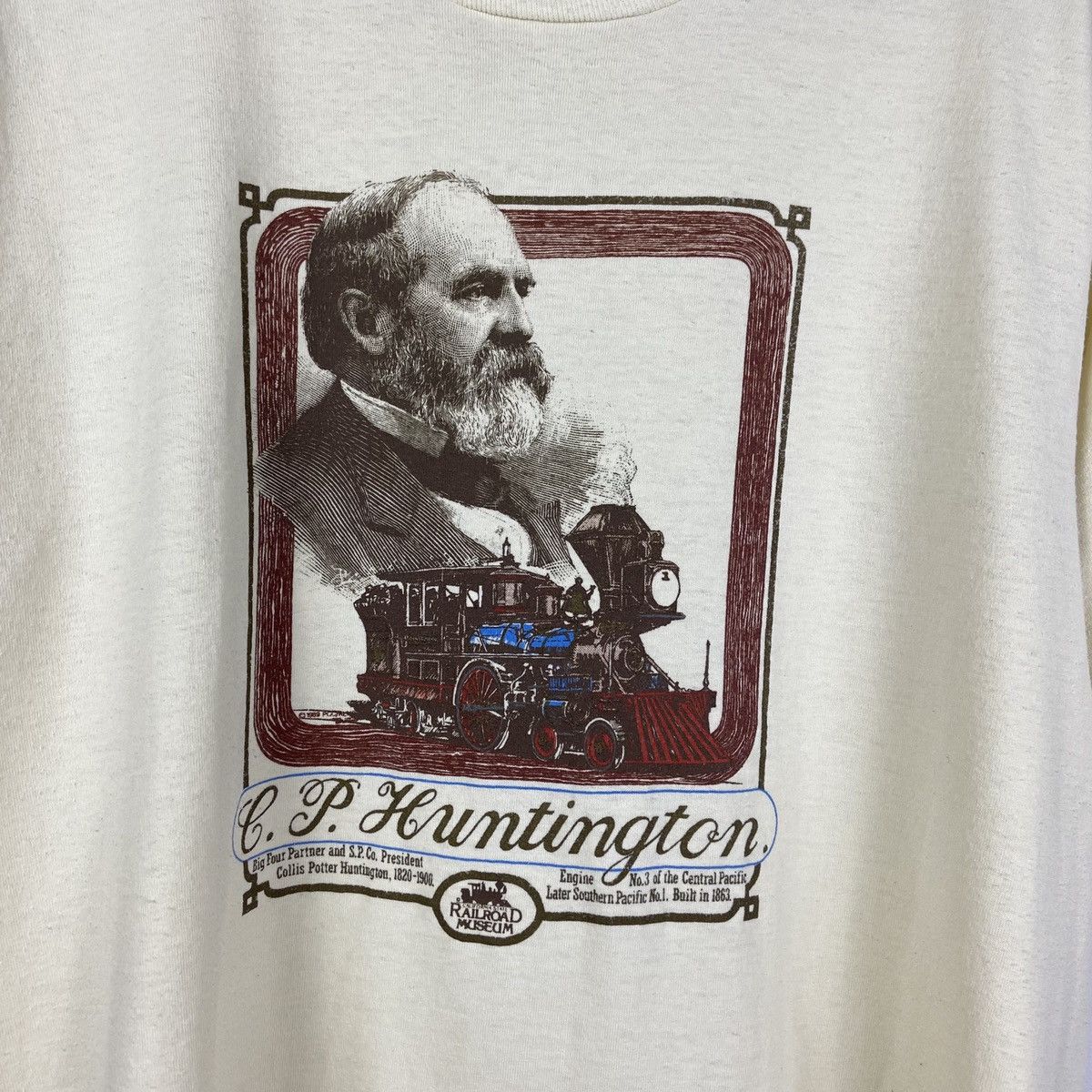 Vintage Vintage rare memorial Huntington Railroad museum 80’s tee Size US L / EU 52-54 / 3 - 5 Thumbnail
