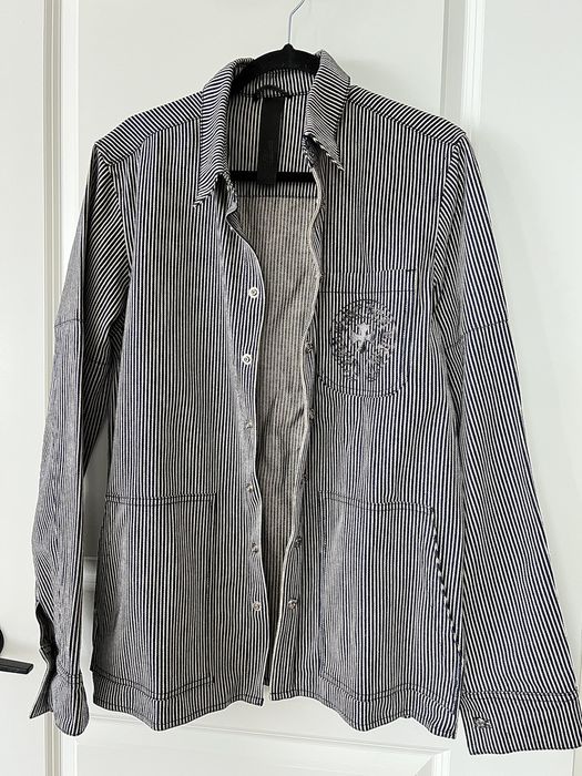 Chrome Hearts Pinned stripped chrome hearts button down | Grailed