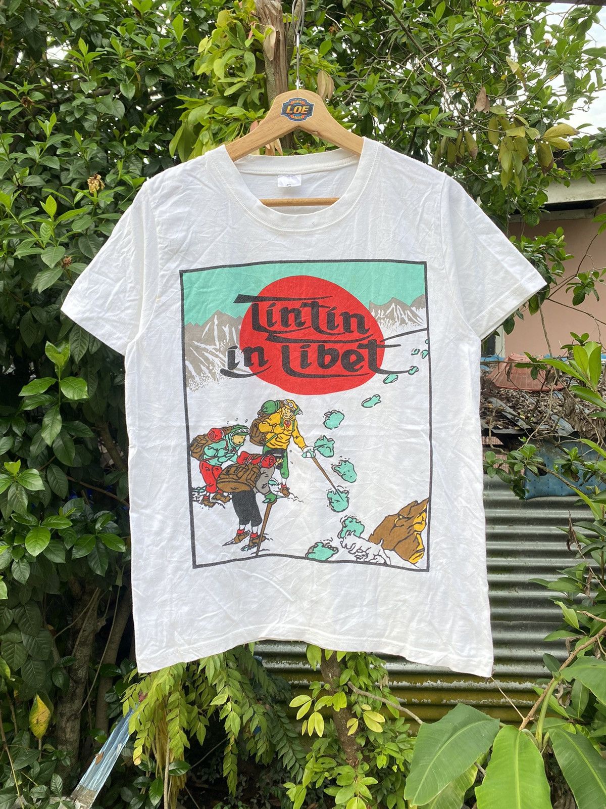VINTAGE THE ADVENTURES OF TINTIN T SHIRT TINTIN IN TIBET