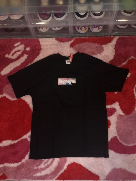 Supreme Supreme Emilio Pucci Box Logo Tee ( Black / Dusty Pink