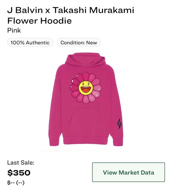 J balvin x discount takashi murakami flower hoodie