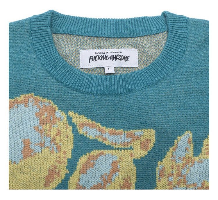 Fucking Awesome 2020 Scorpion Knit Sweater (teal) Size US M / EU 48-50 / 2 - 4 Thumbnail