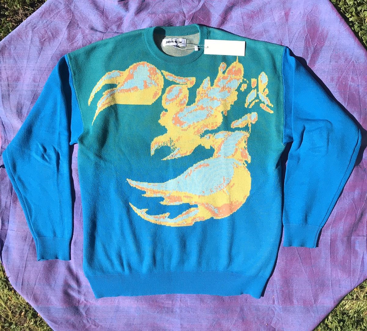 Fucking Awesome 2020 Scorpion Knit Sweater (teal) Size US M / EU 48-50 / 2 - 7 Thumbnail