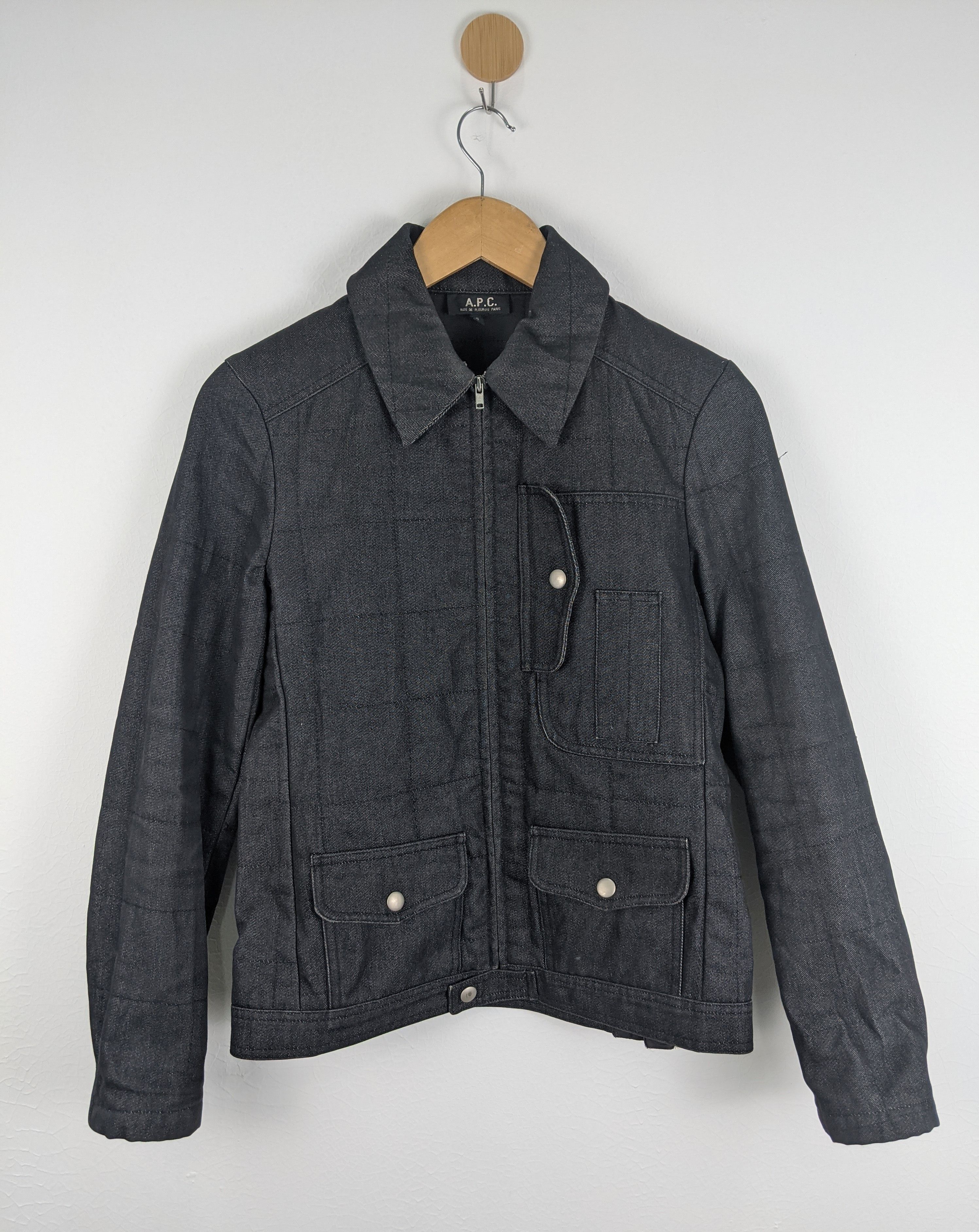 A.P.C. APC Denim Jeans Zipper Motorcycle Jacket Size US S / EU 44-46 / 1 - 1 Thumbnail