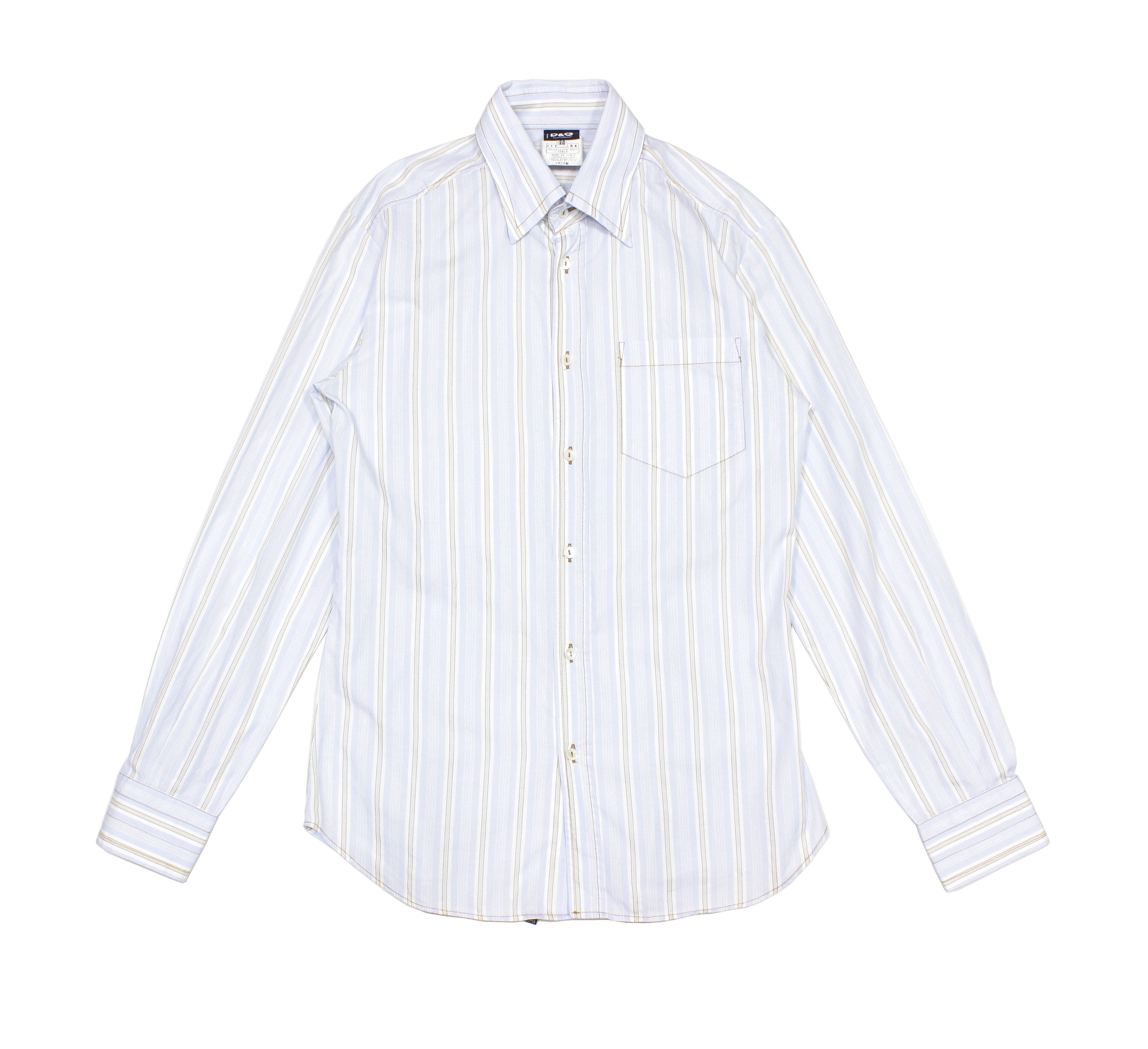 Dolce & Gabbana 90S Logo Striped Shirt Vintage Size US M / EU 48-50 / 2 - 1 Thumbnail
