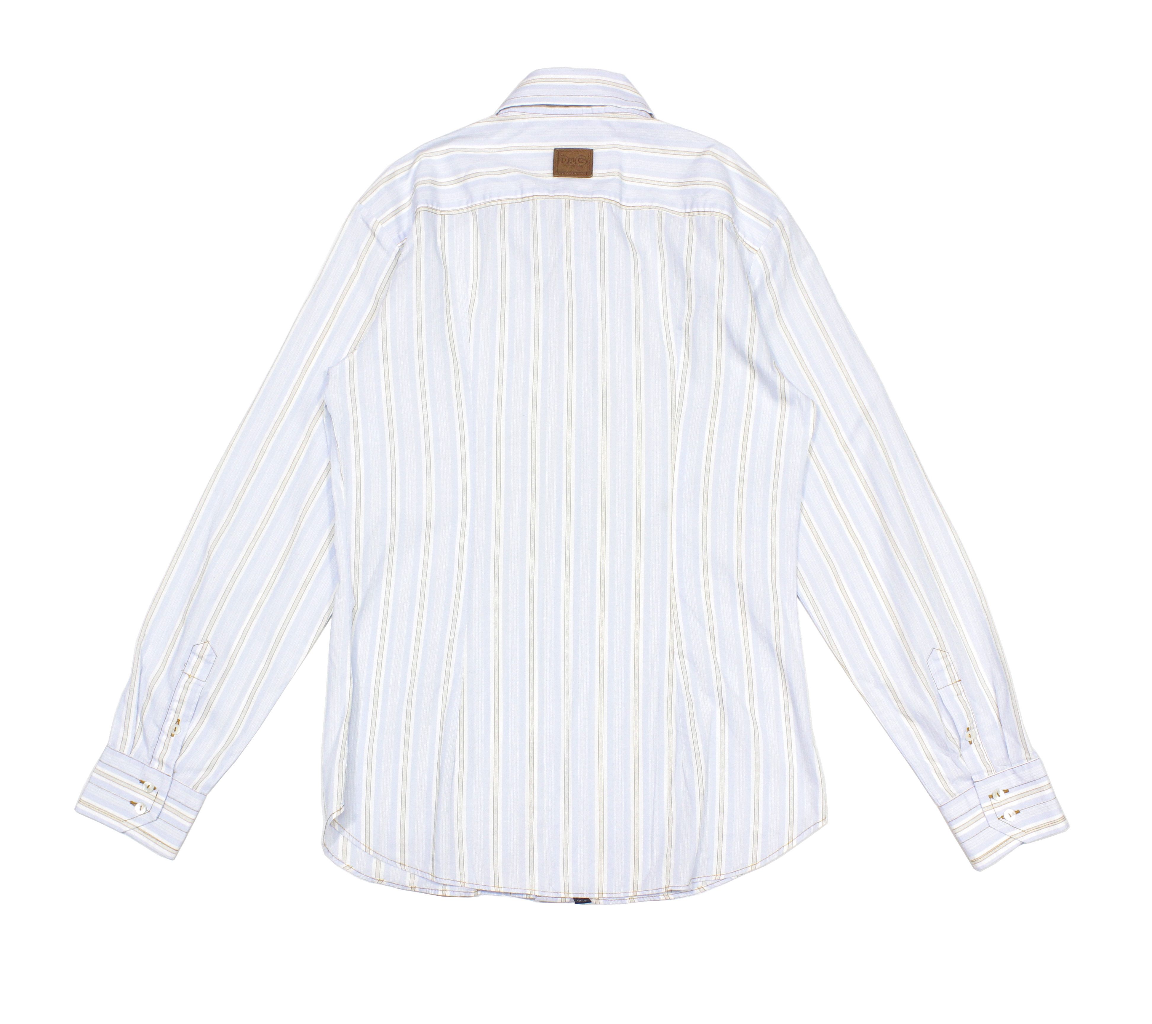 Dolce & Gabbana 90S Logo Striped Shirt Vintage Size US M / EU 48-50 / 2 - 2 Thumbnail