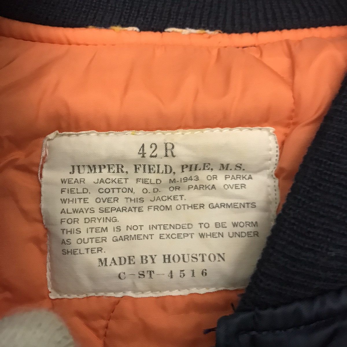 Japanese Brand × Vintage Vintage Houston Bomber / Flight Jacket C-ST—4516 Size US L / EU 52-54 / 3 - 7 Thumbnail
