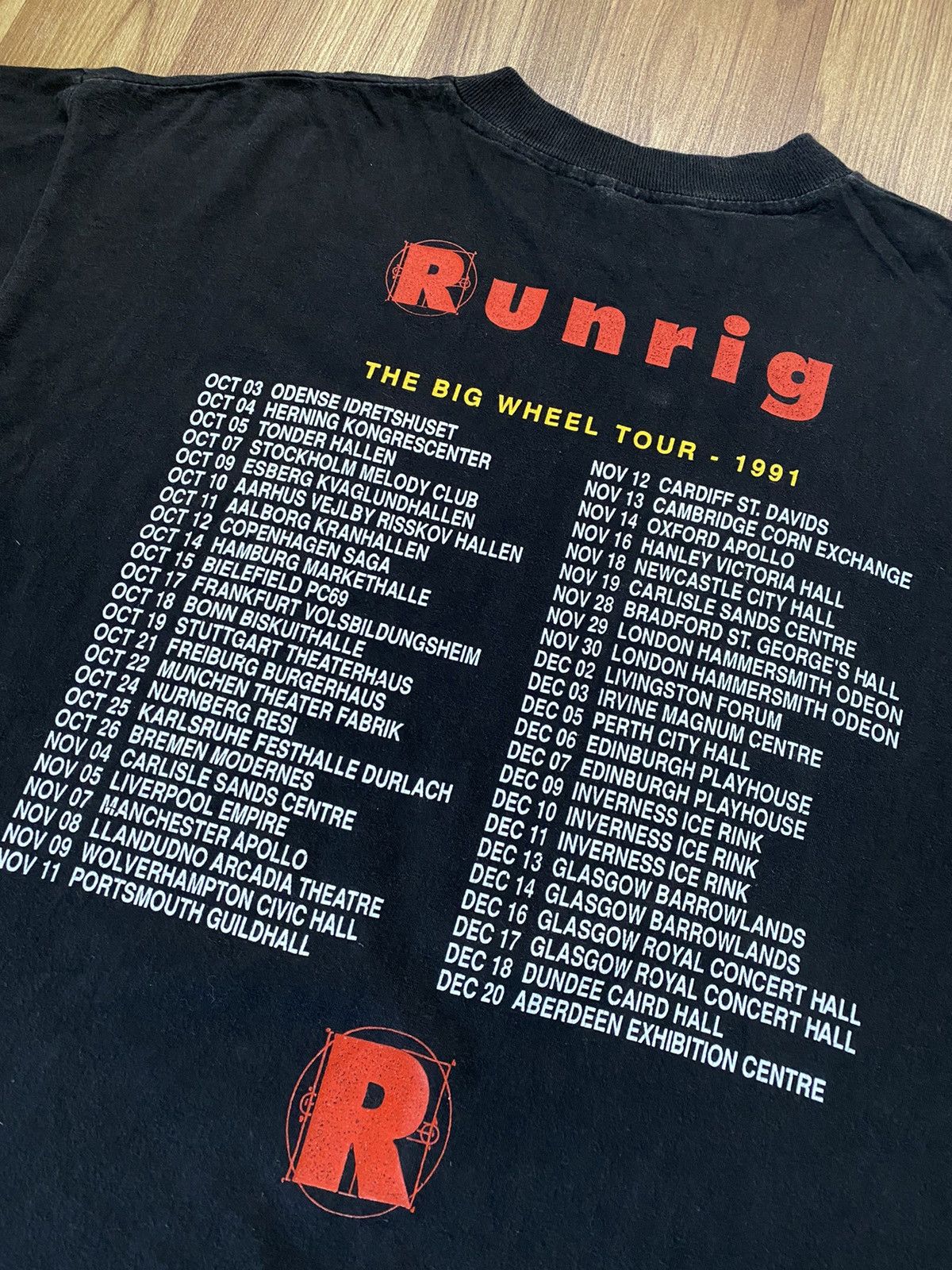Band Tees Vintage Runrig The Big Wheel Tour 1991 T Shirt Rock Tee Size US L / EU 52-54 / 3 - 4 Thumbnail