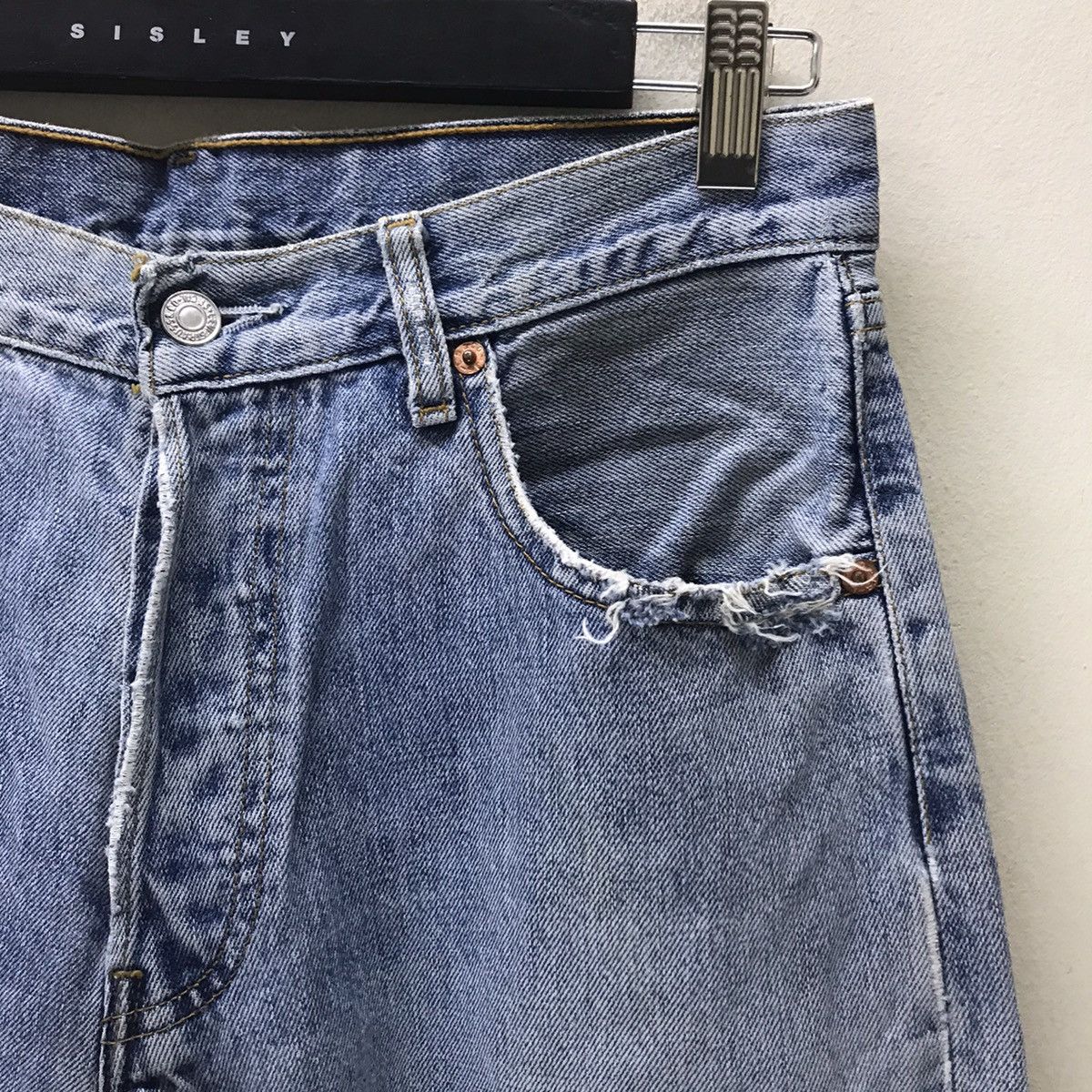 Levi's Levis 501 Distressed Denim Jeans Size US 31 - 5 Thumbnail