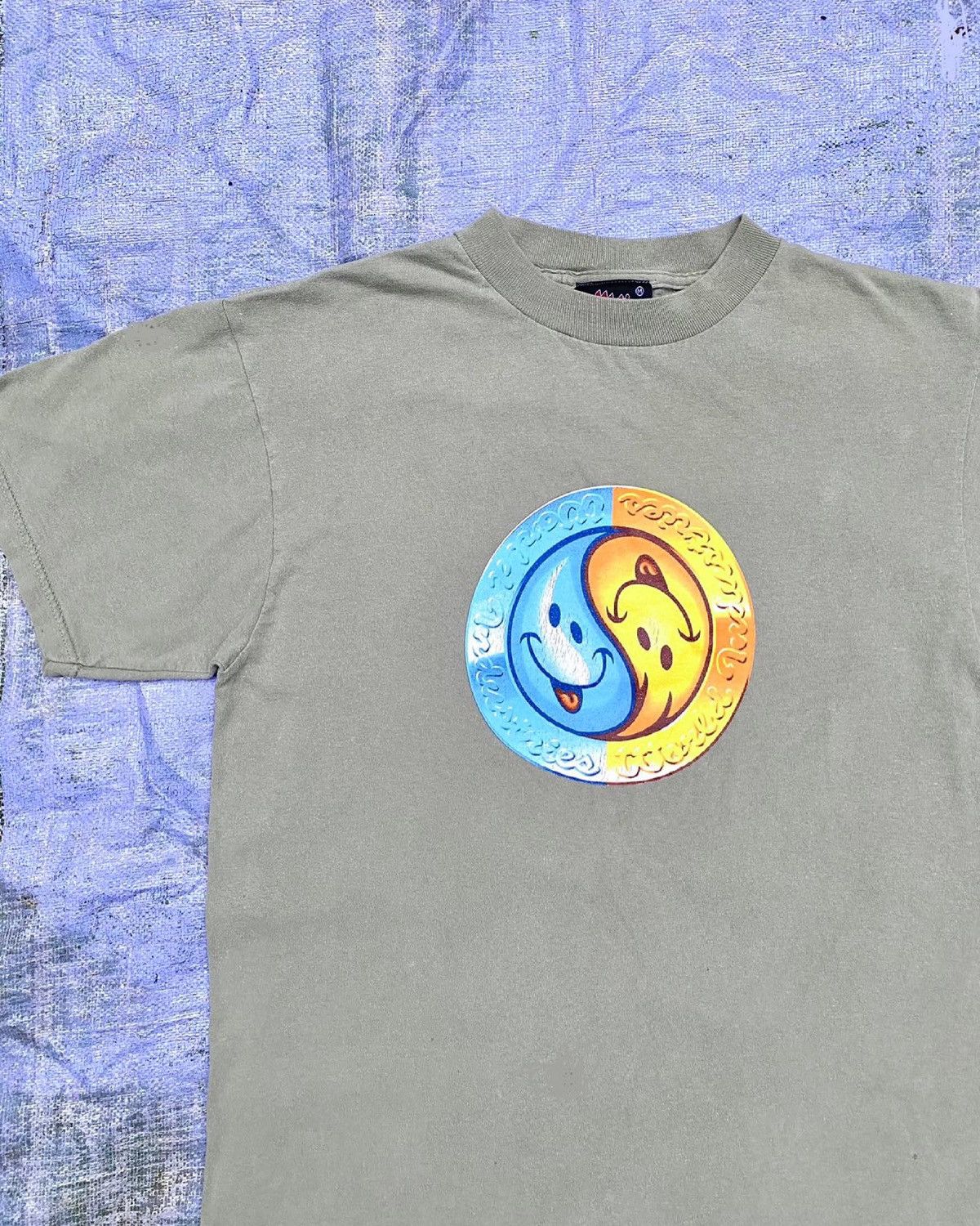 Vintage 90s World Industries Yin Yang Flameboy Wet Willy Skate Tee 