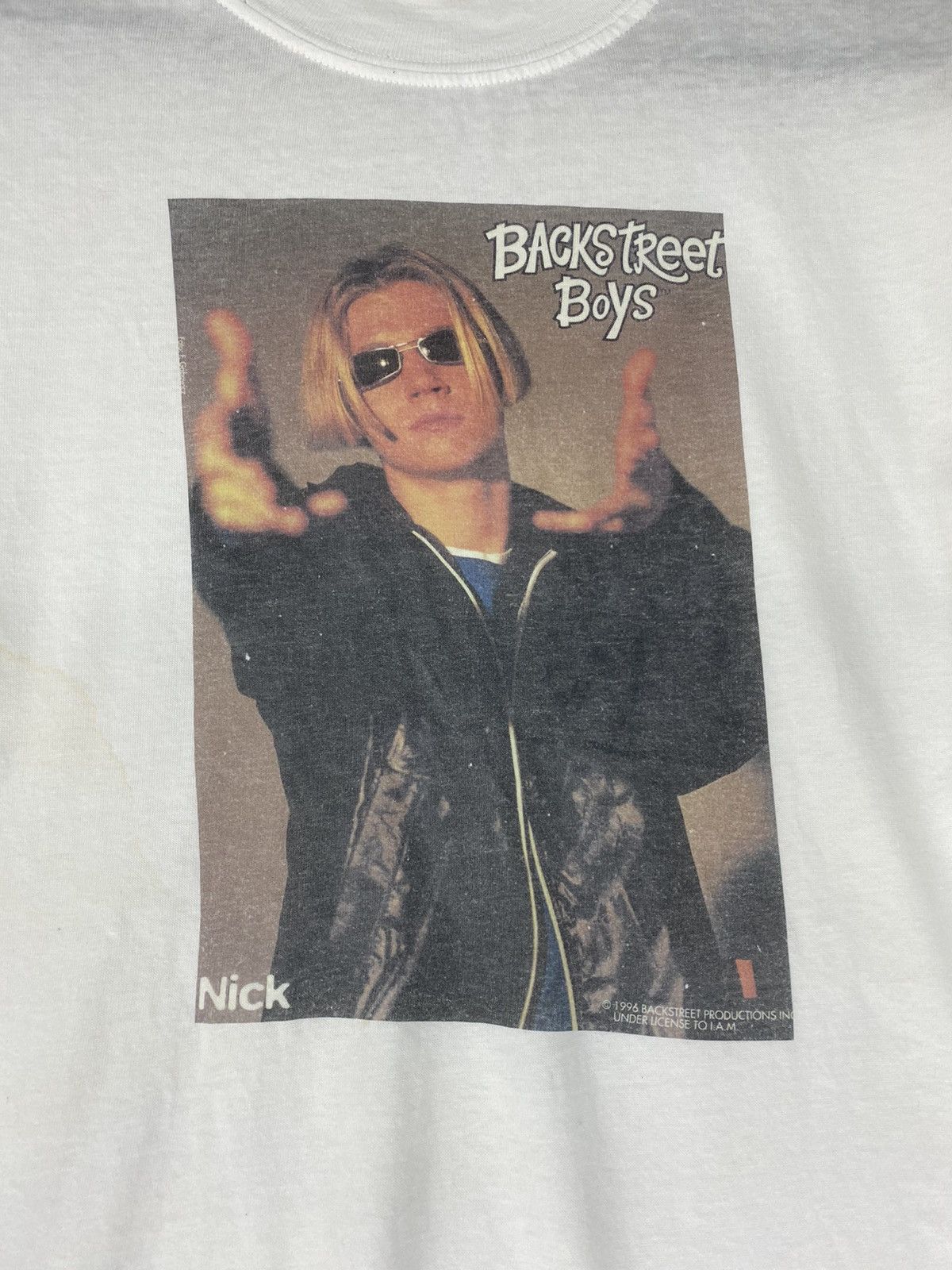 Band Tees Vintage rare 1995 Backstreet Boys Nick by Fryderyk Gabowicz Size US L / EU 52-54 / 3 - 3 Thumbnail