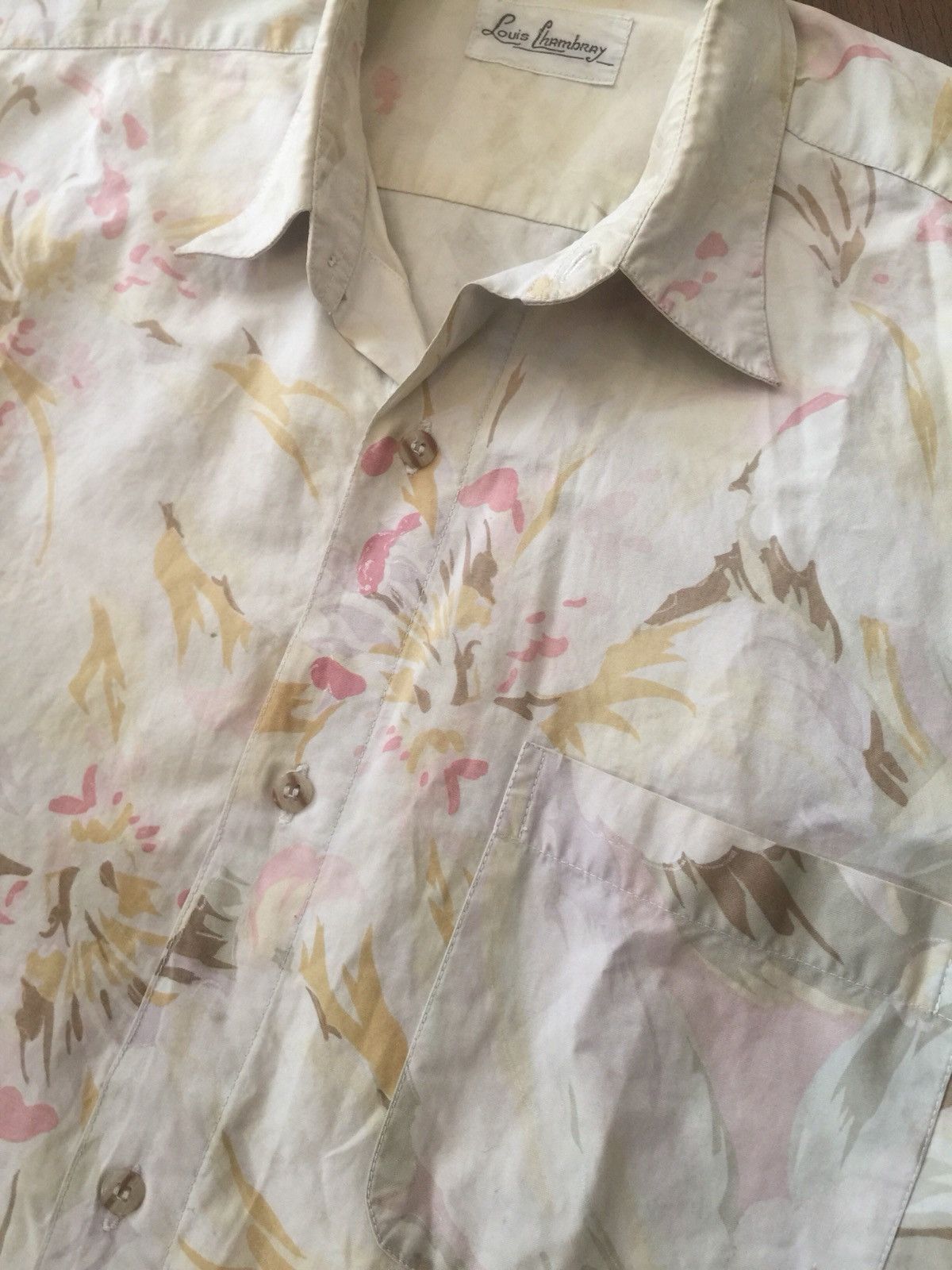 Japanese Brand × Vintage Vintage Louis chambray Floral shirt Size US L / EU 52-54 / 3 - 5 Thumbnail
