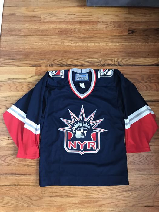 Vintage New York Rangers Lady Liberty 90s Vintage Jersey Size Small Men ...