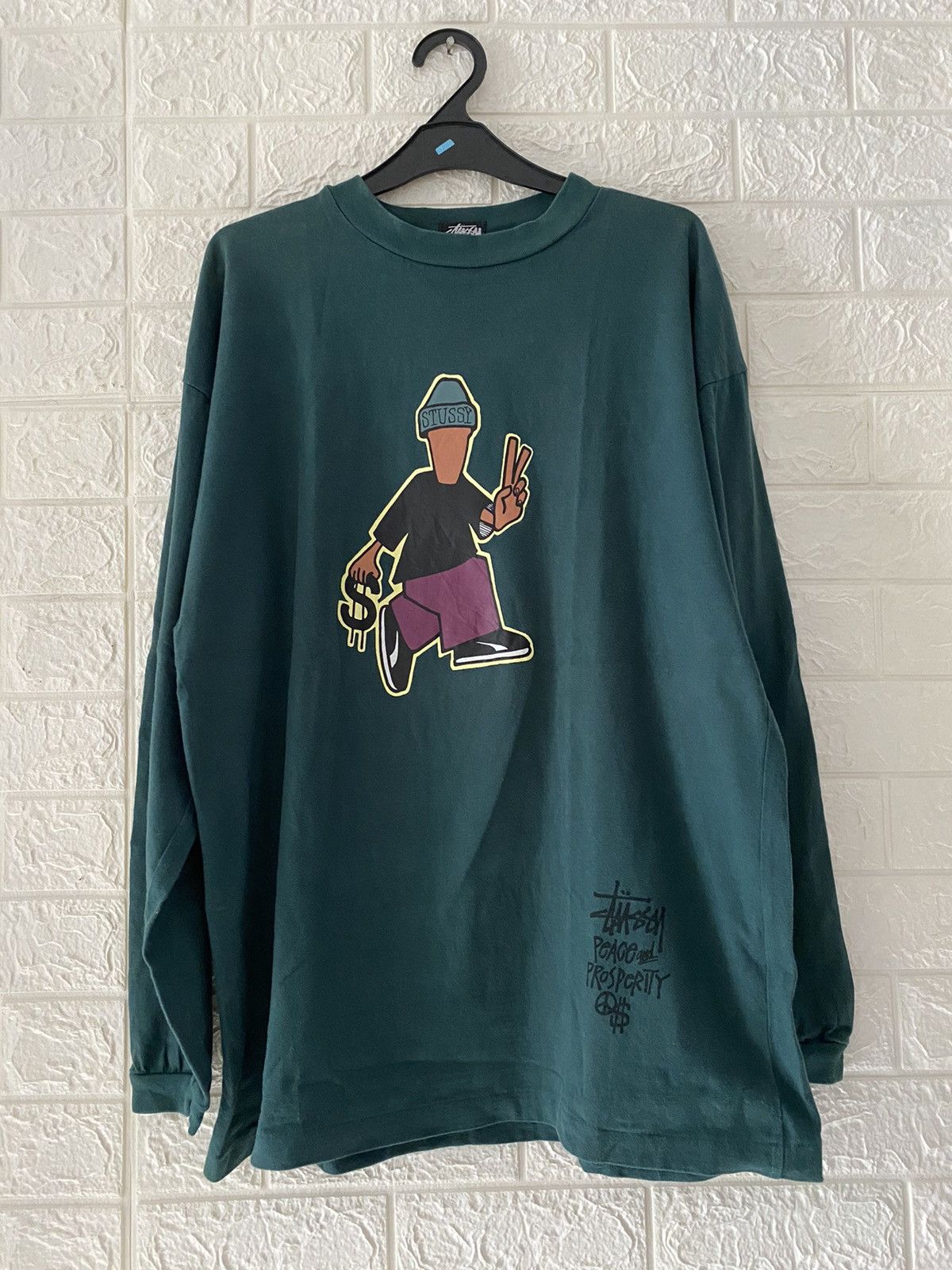 Streetwear × Stussy × Vintage vintage 80s stussy peace and