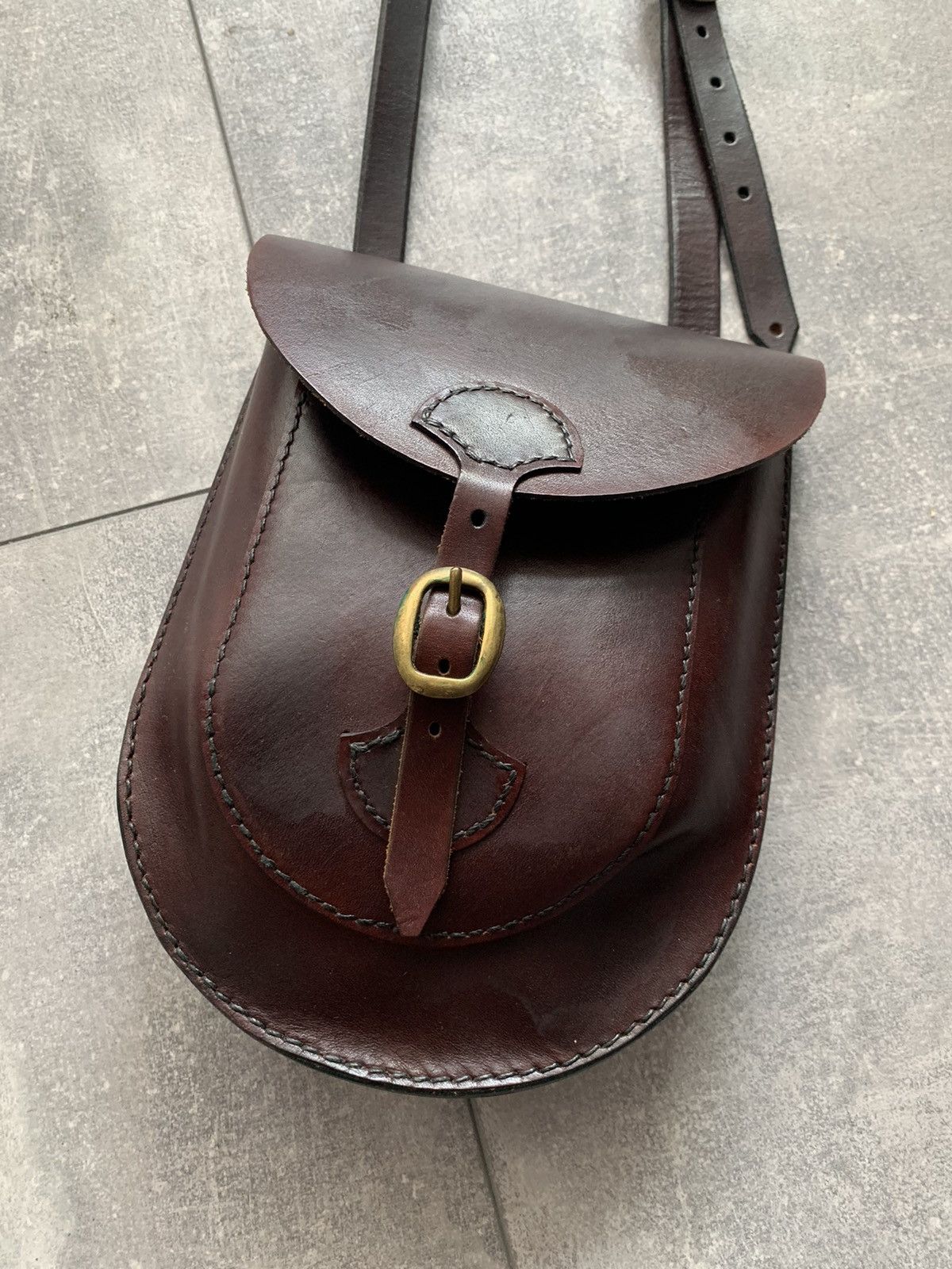 Handmade Handmade leather shoulder brown bag Size ONE SIZE - 5 Thumbnail