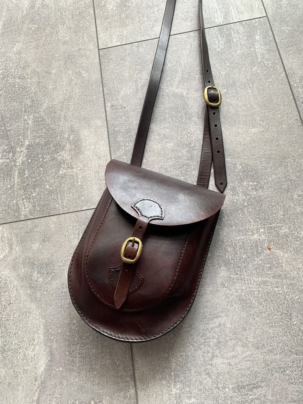 Handmade Handmade leather shoulder brown bag Size ONE SIZE - 3 Thumbnail
