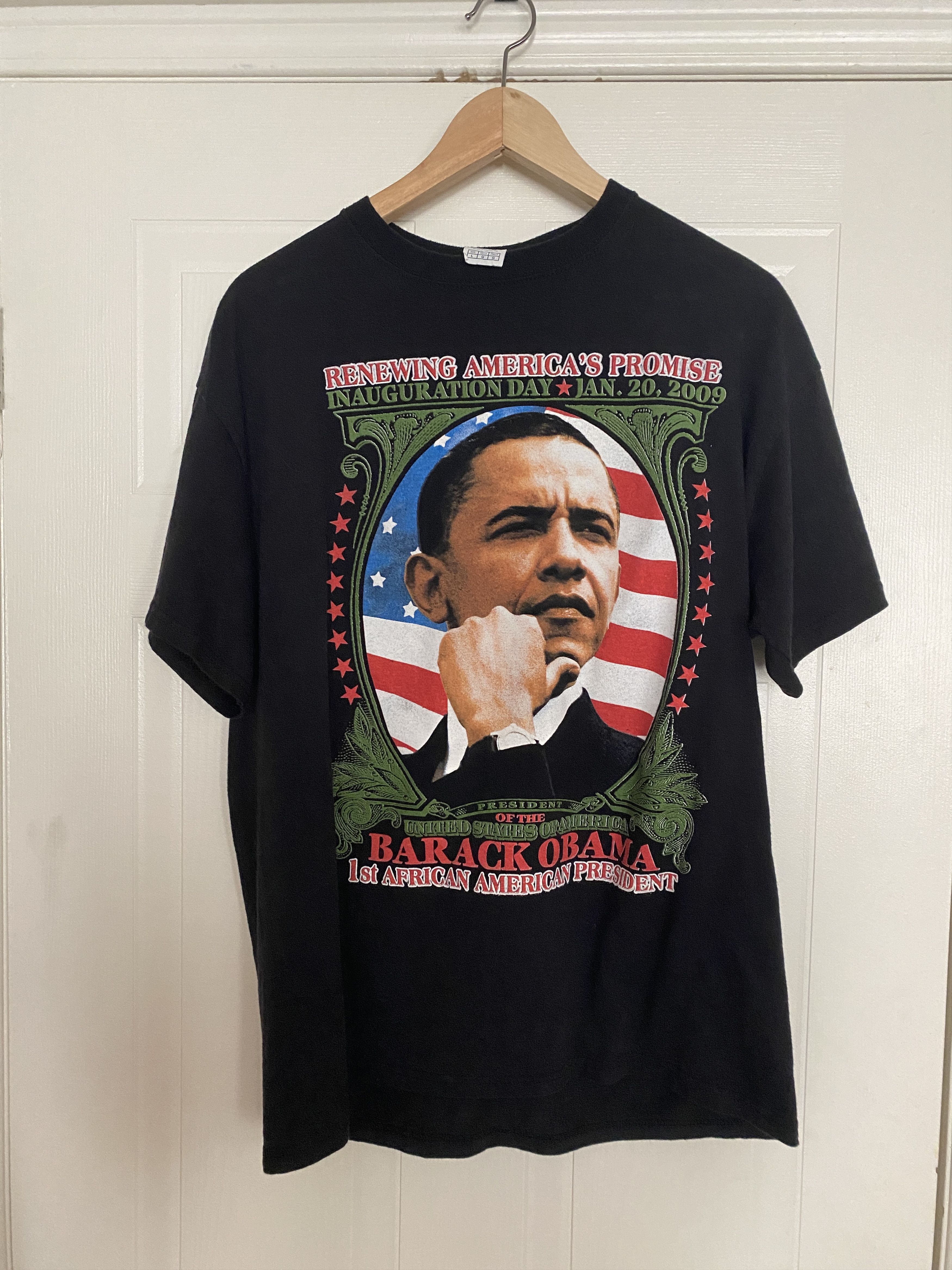 Vintage Barack Obama Inaguration Face Tee Size US L / EU 52-54 / 3 - 1 Thumbnail