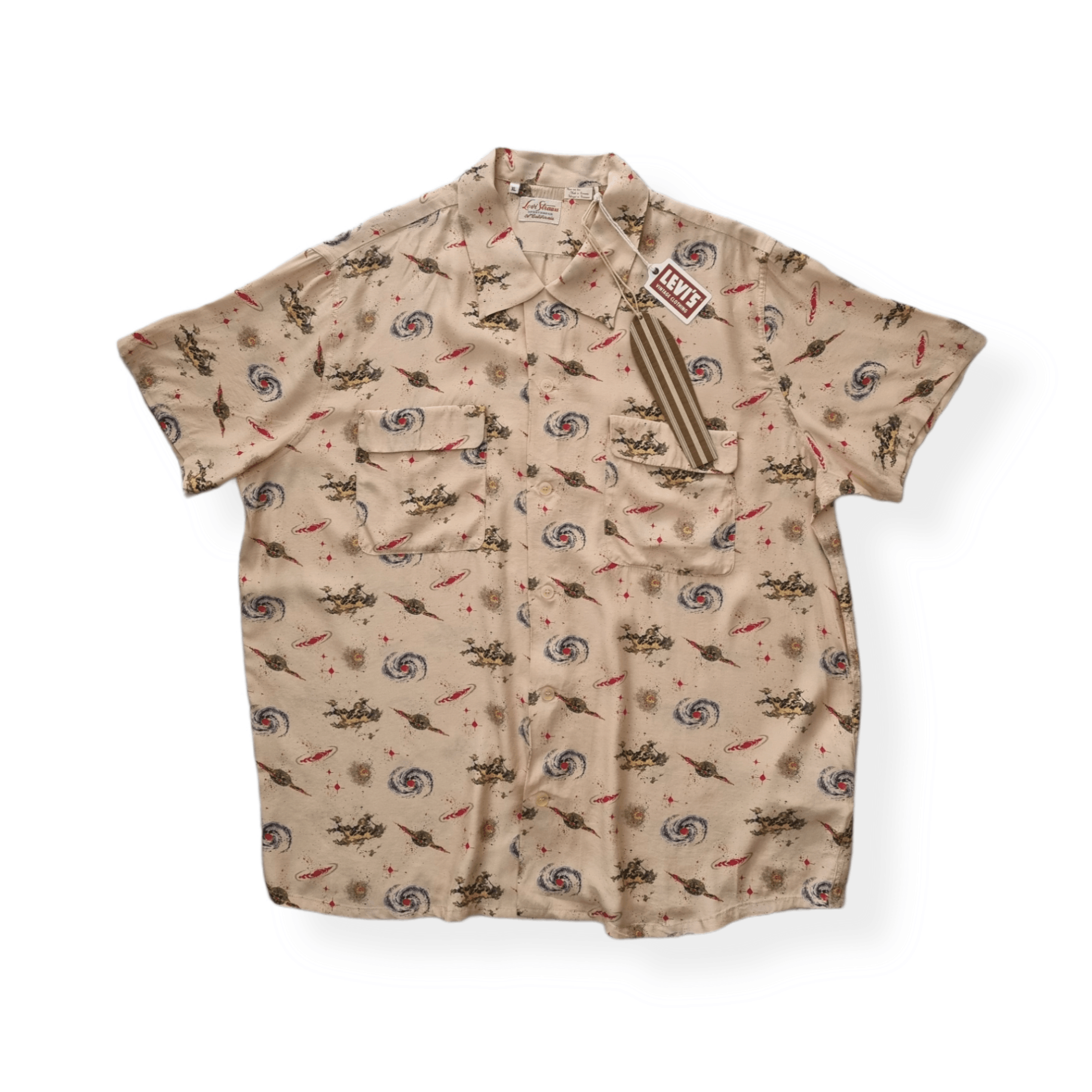 Chemise Hawaïenne Levi's Vintage Clothing 1940s NWT - Taille Regular Homme - Rouge