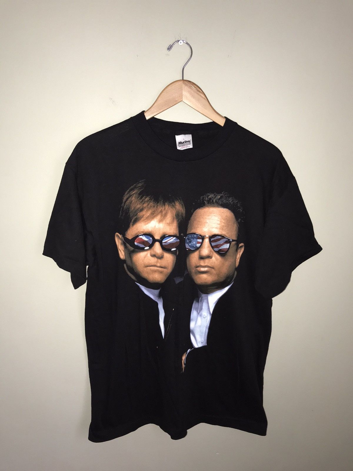 Vintage Vintage New Billy Joel Elton John Tour Tee Shirt Size US L / EU 52-54 / 3 - 1 Thumbnail